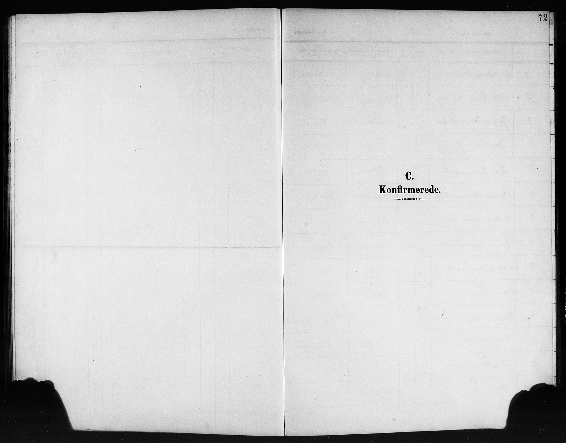 Lindås Sokneprestembete, SAB/A-76701/H/Hab: Klokkerbok nr. E 4, 1906-1921, s. 72