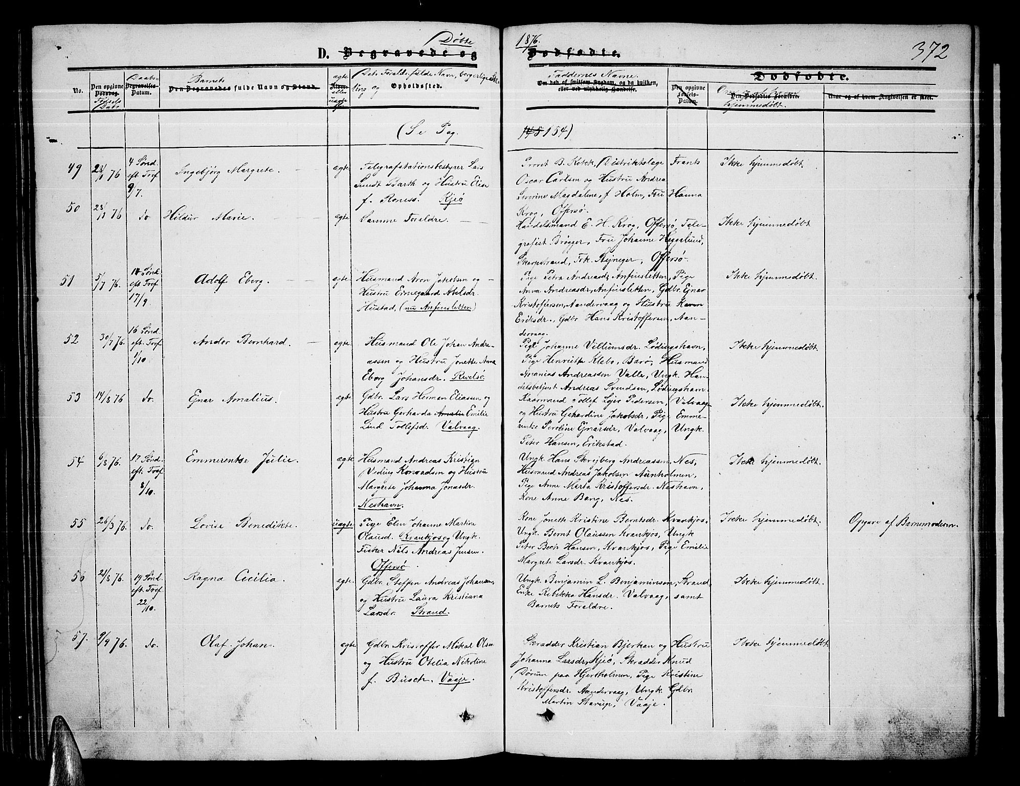 Ministerialprotokoller, klokkerbøker og fødselsregistre - Nordland, SAT/A-1459/872/L1046: Klokkerbok nr. 872C02, 1852-1879, s. 372