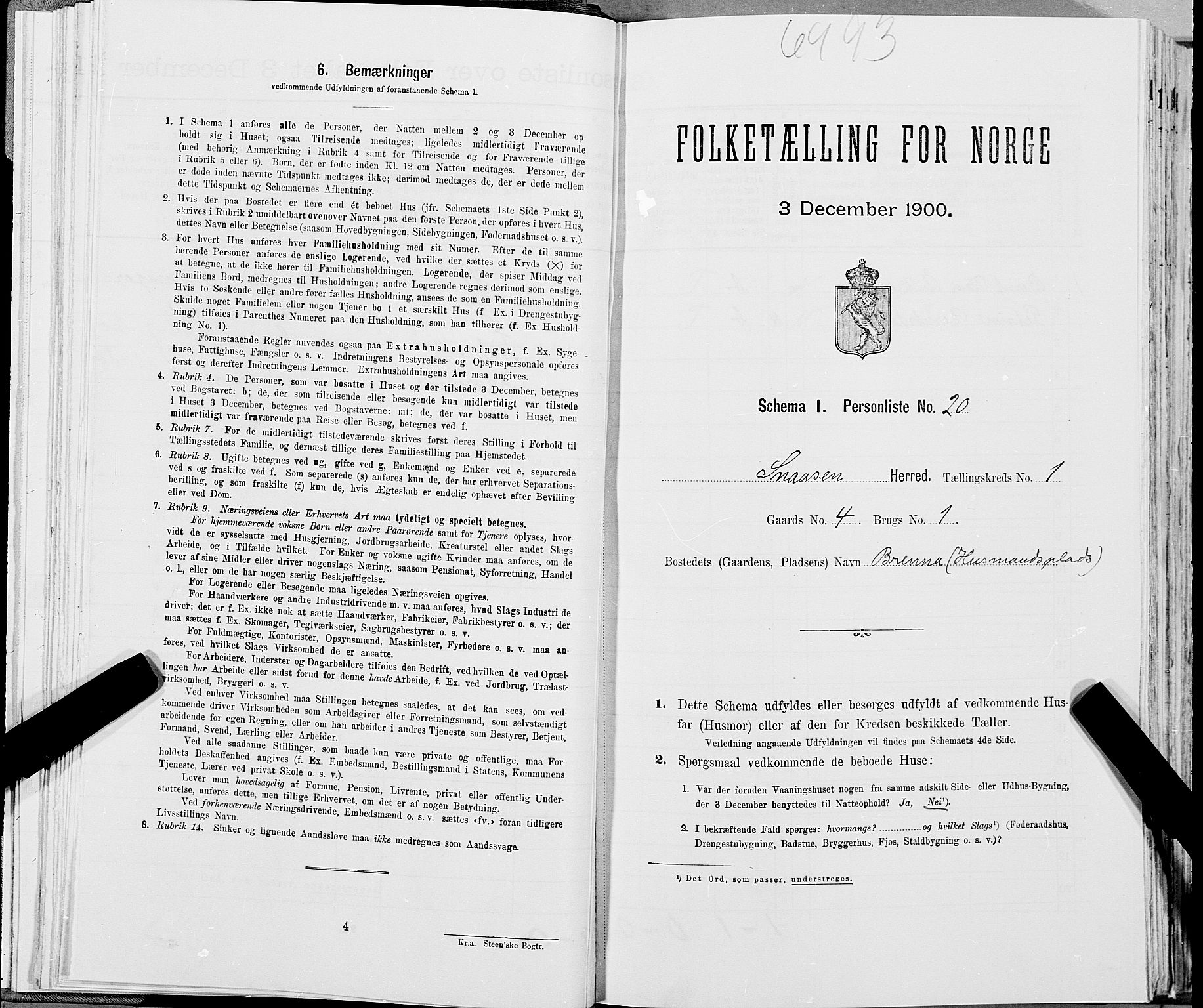 SAT, Folketelling 1900 for 1736 Snåsa herred, 1900, s. 77
