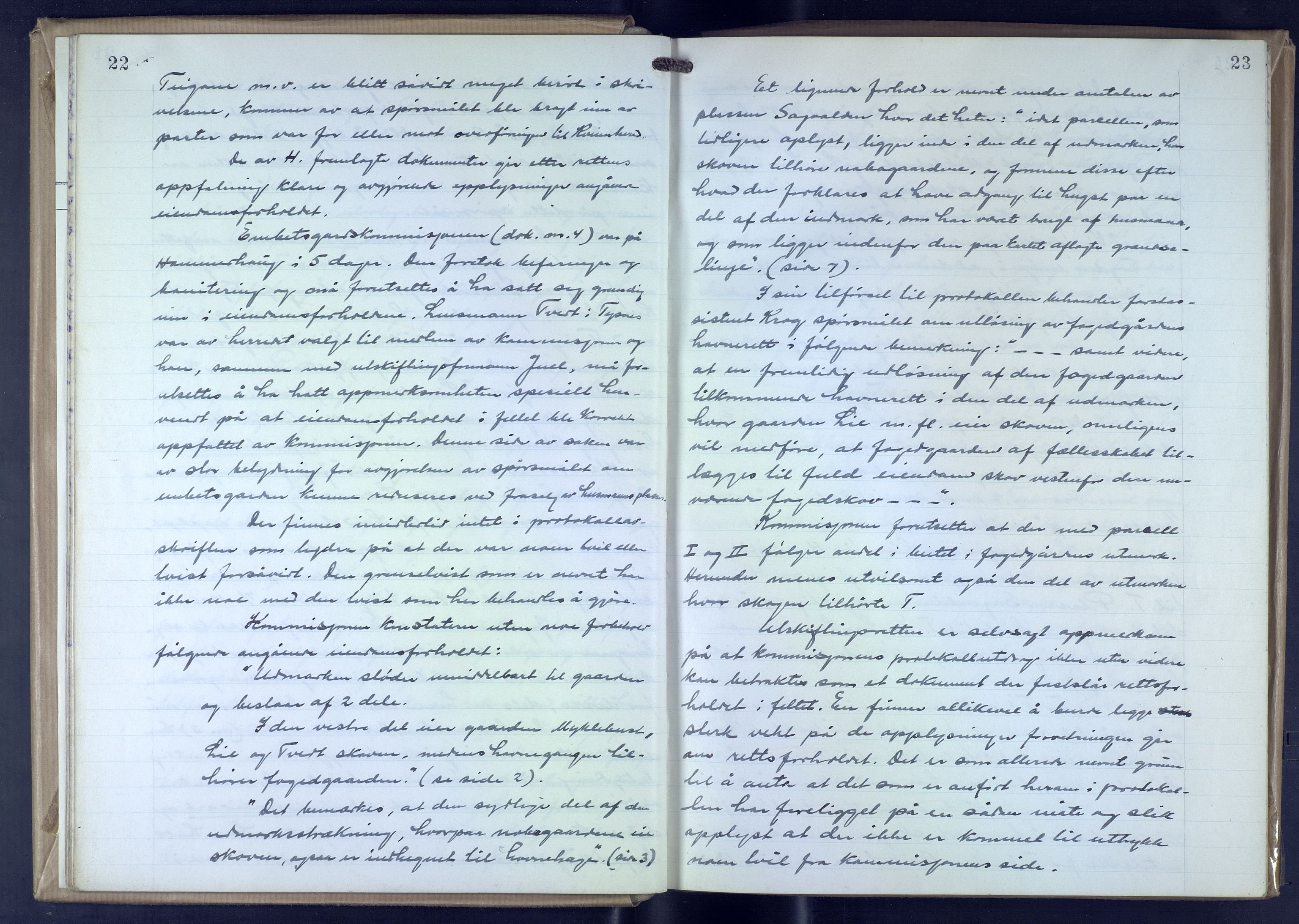 Hordaland jordskiftedøme - VII Indre Sunnhordland jordskiftedistrikt, AV/SAB-A-7401/A/Aa/L0025: Forhandlingsprotokoll, 1946-1952, s. 22-23