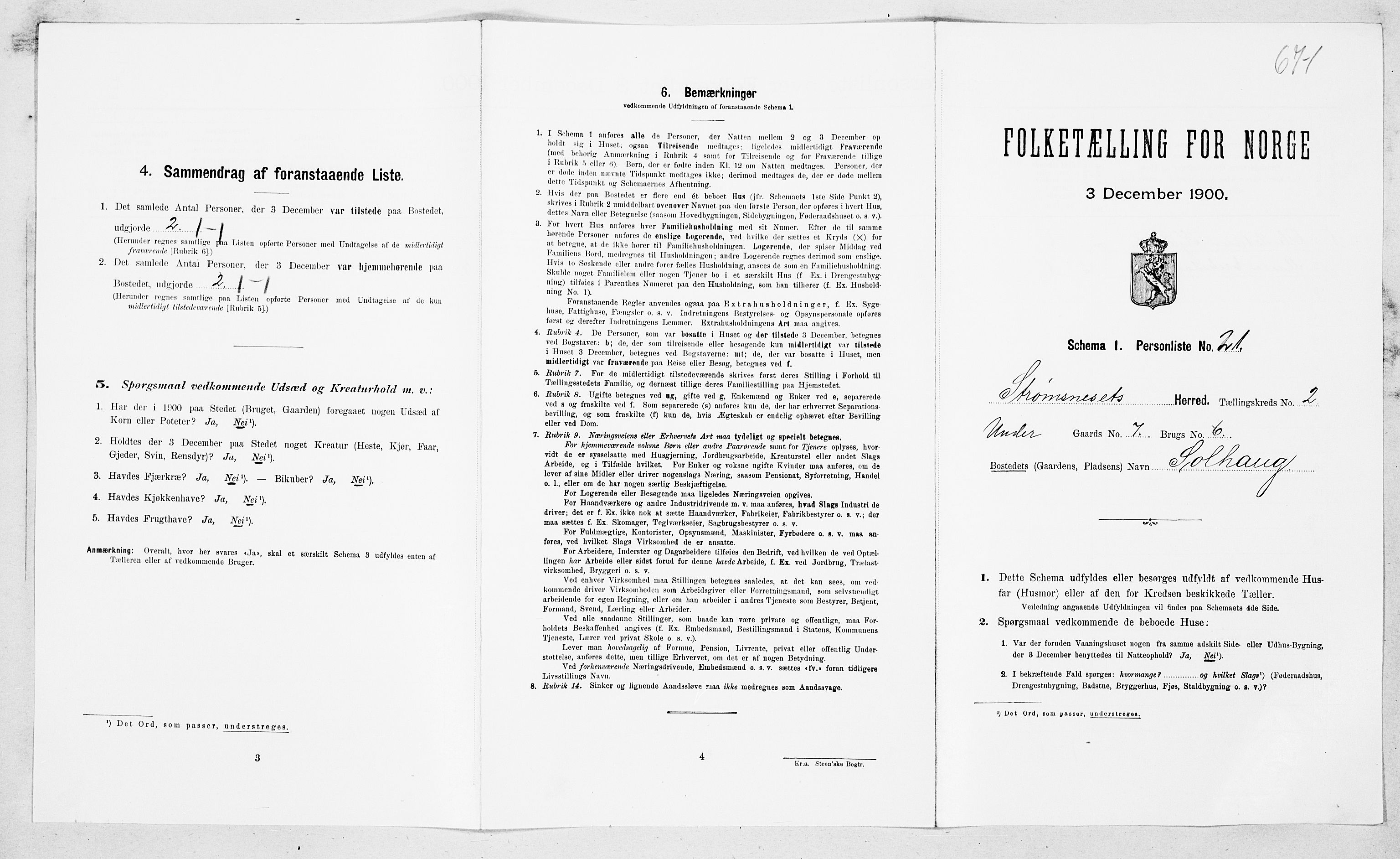SAT, Folketelling 1900 for 1559 Straumsnes herred, 1900, s. 160