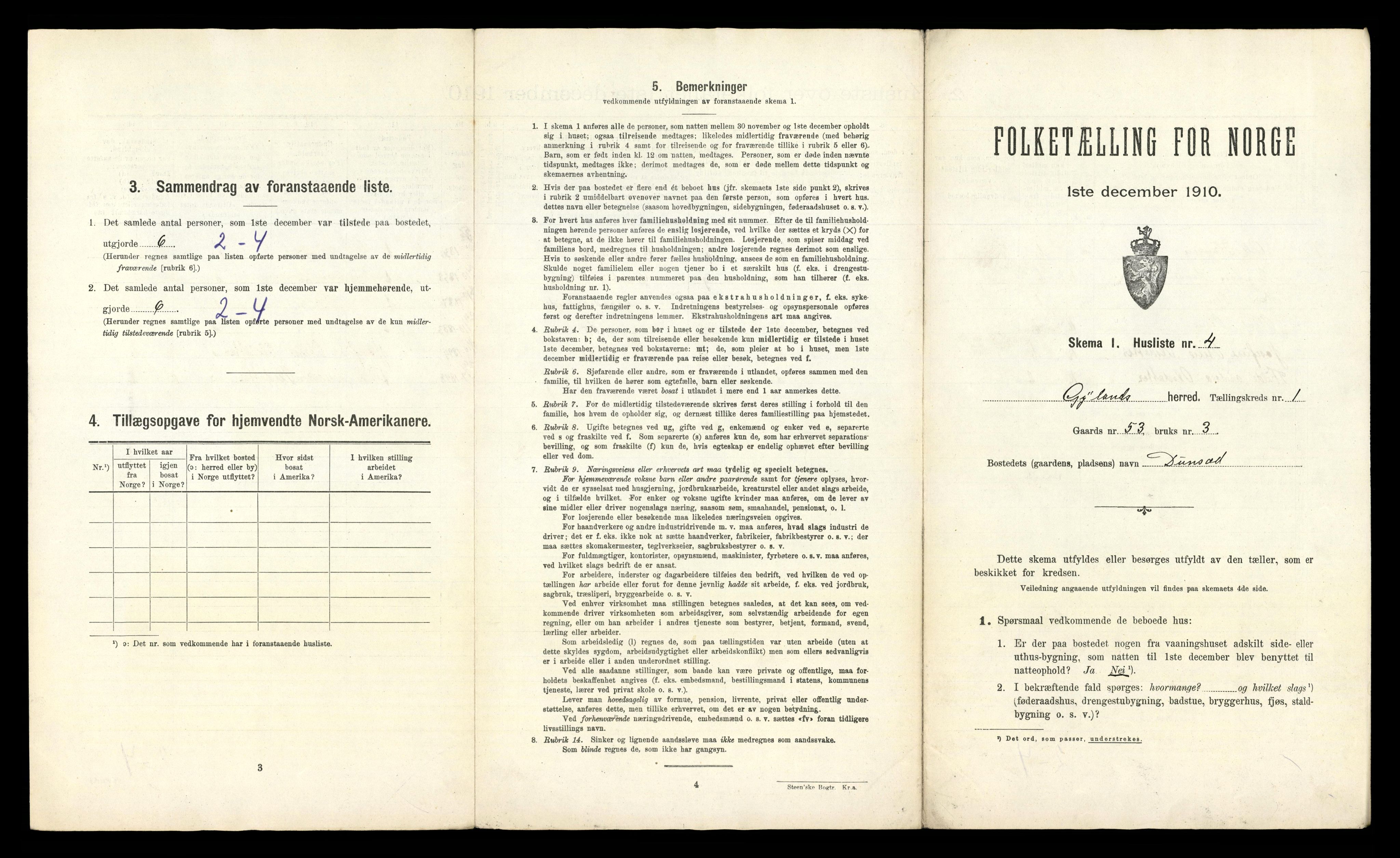 RA, Folketelling 1910 for 1044 Gyland herred, 1910, s. 46