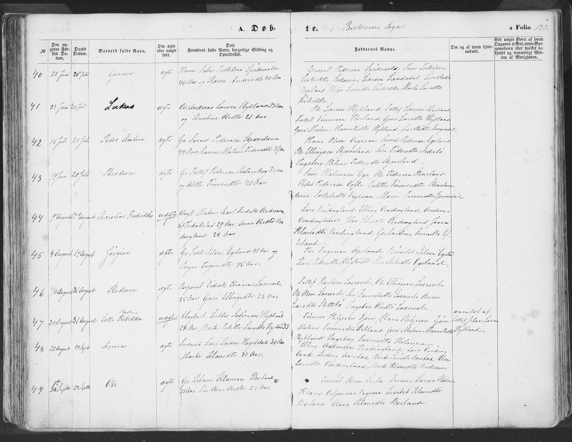 Helleland sokneprestkontor, SAST/A-101810: Ministerialbok nr. A 7.1, 1863-1886, s. 133