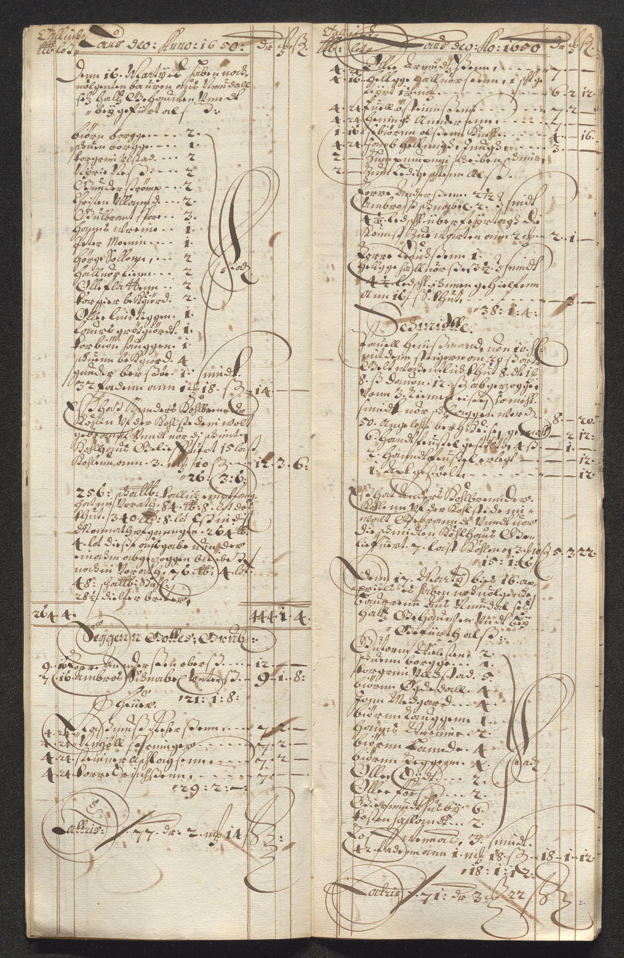 Kongsberg Sølvverk 1623-1816, AV/SAKO-EA-3135/001/D/Dc/Dcd/L0024: Utgiftsregnskap for gruver m.m. , 1650, s. 366