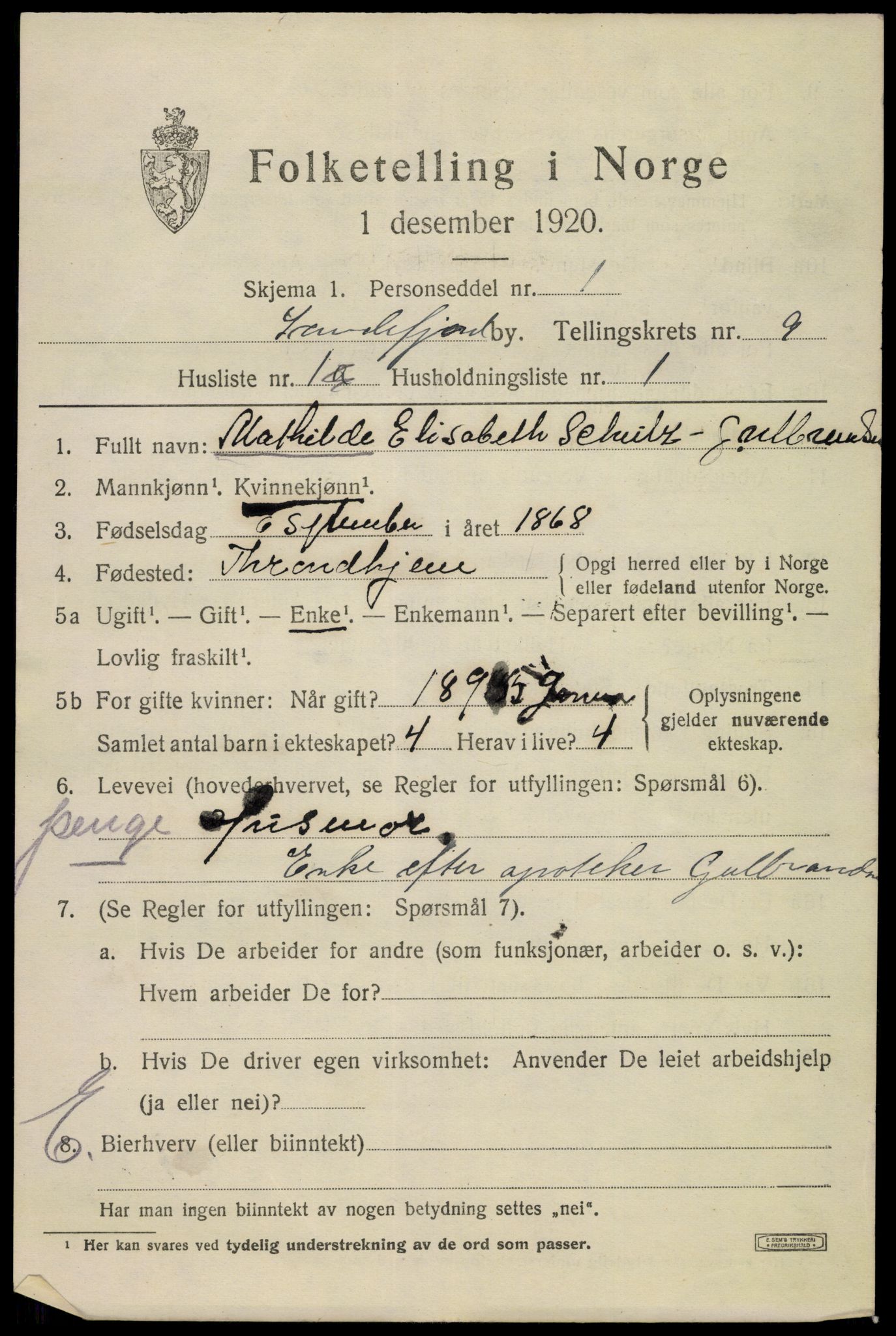 SAKO, Folketelling 1920 for 0706 Sandefjord kjøpstad, 1920, s. 12558