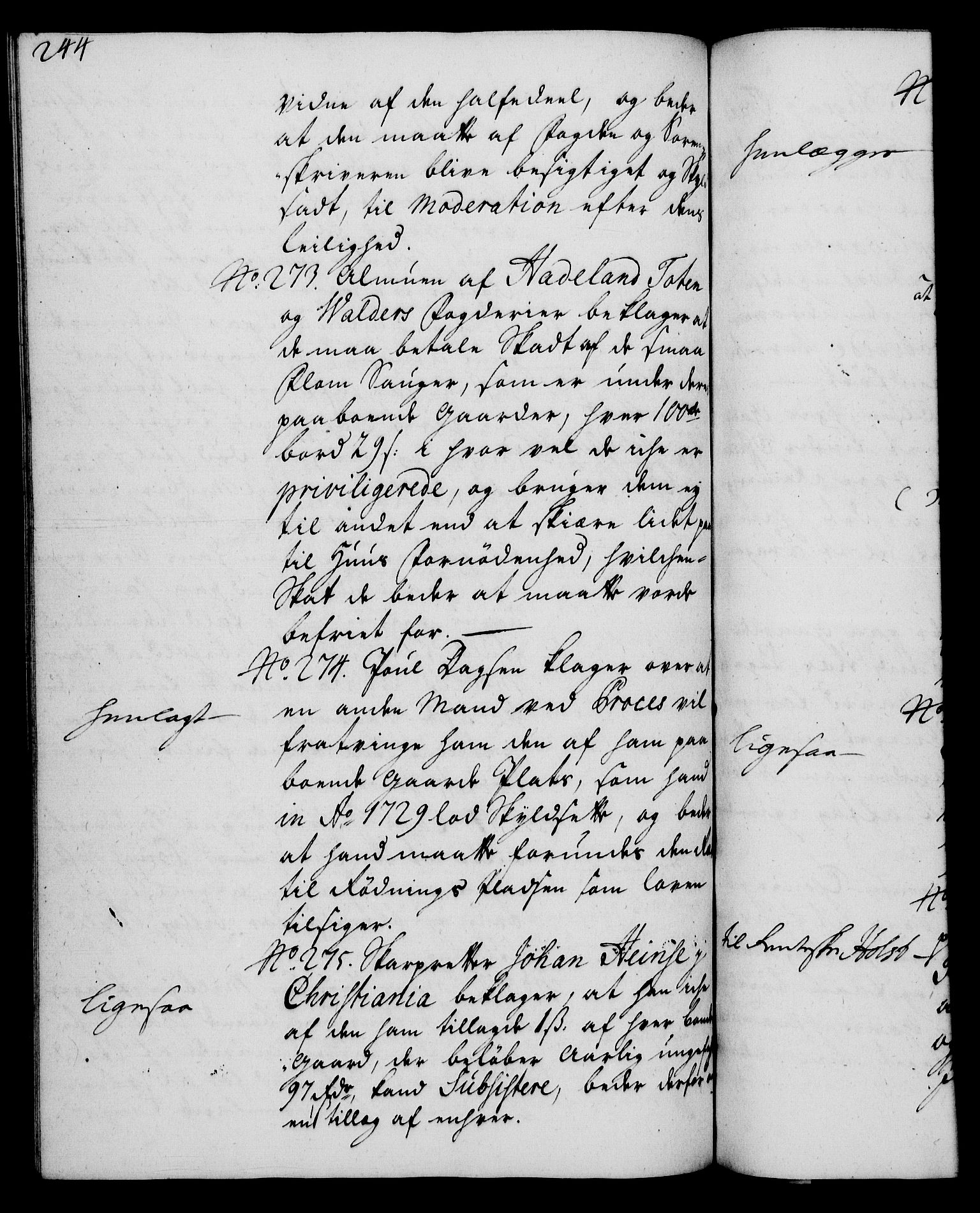 Rentekammeret, Kammerkanselliet, AV/RA-EA-3111/G/Gh/Gha/L0015: Norsk ekstraktmemorialprotokoll (merket RK 53.60), 1733, s. 244