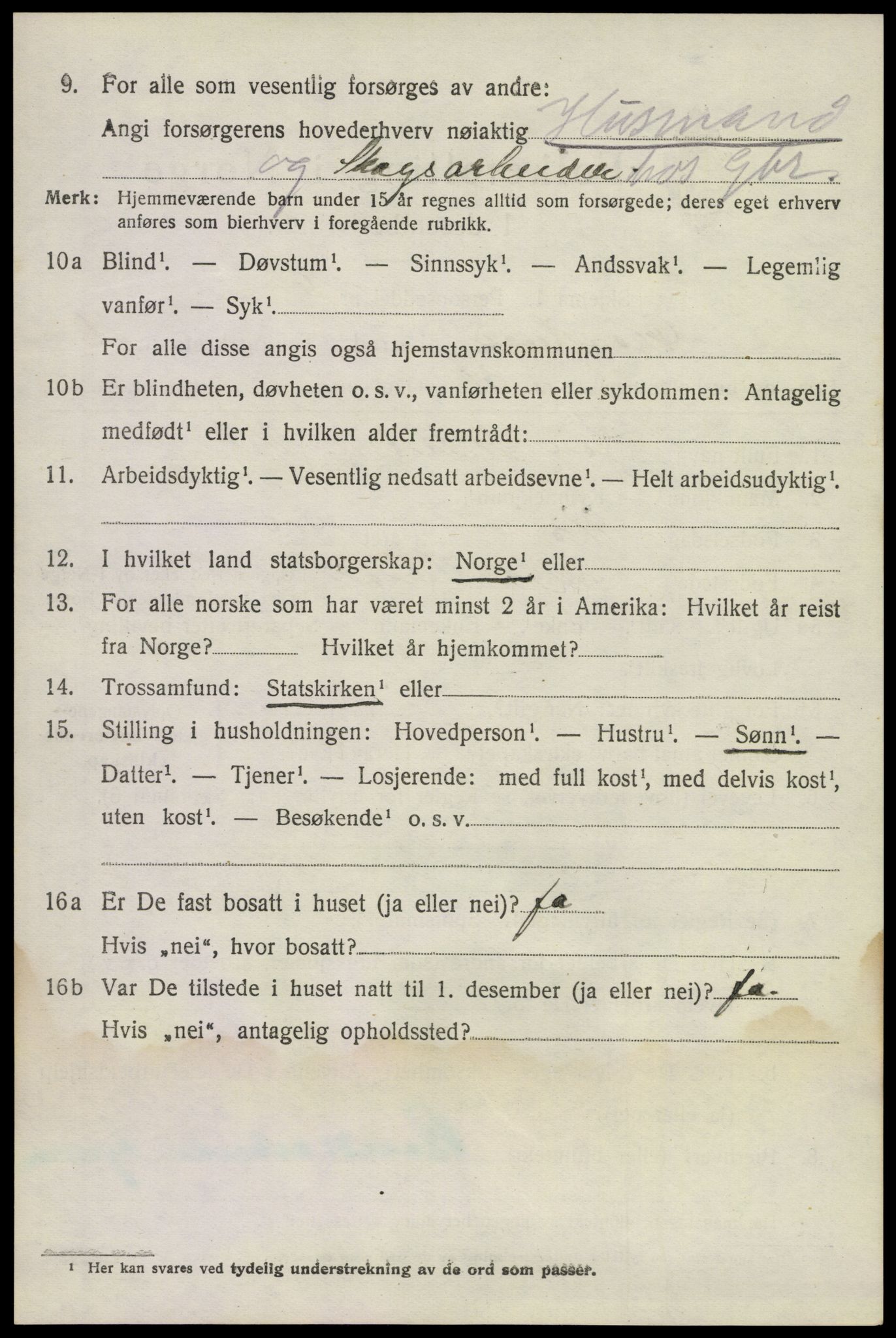 SAKO, Folketelling 1920 for 0824 Gransherad herred, 1920, s. 2701