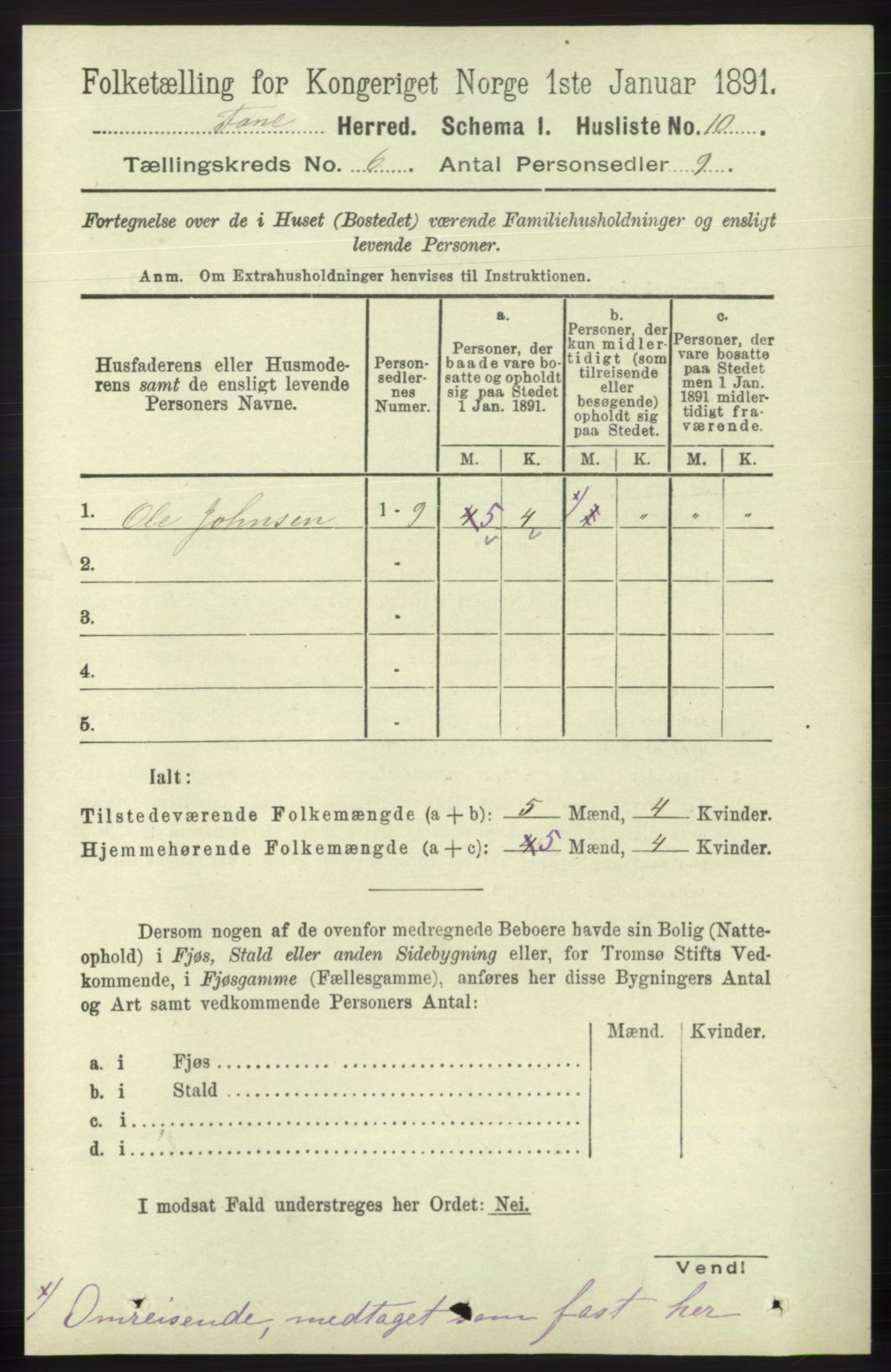 RA, Folketelling 1891 for 1249 Fana herred, 1891, s. 2519