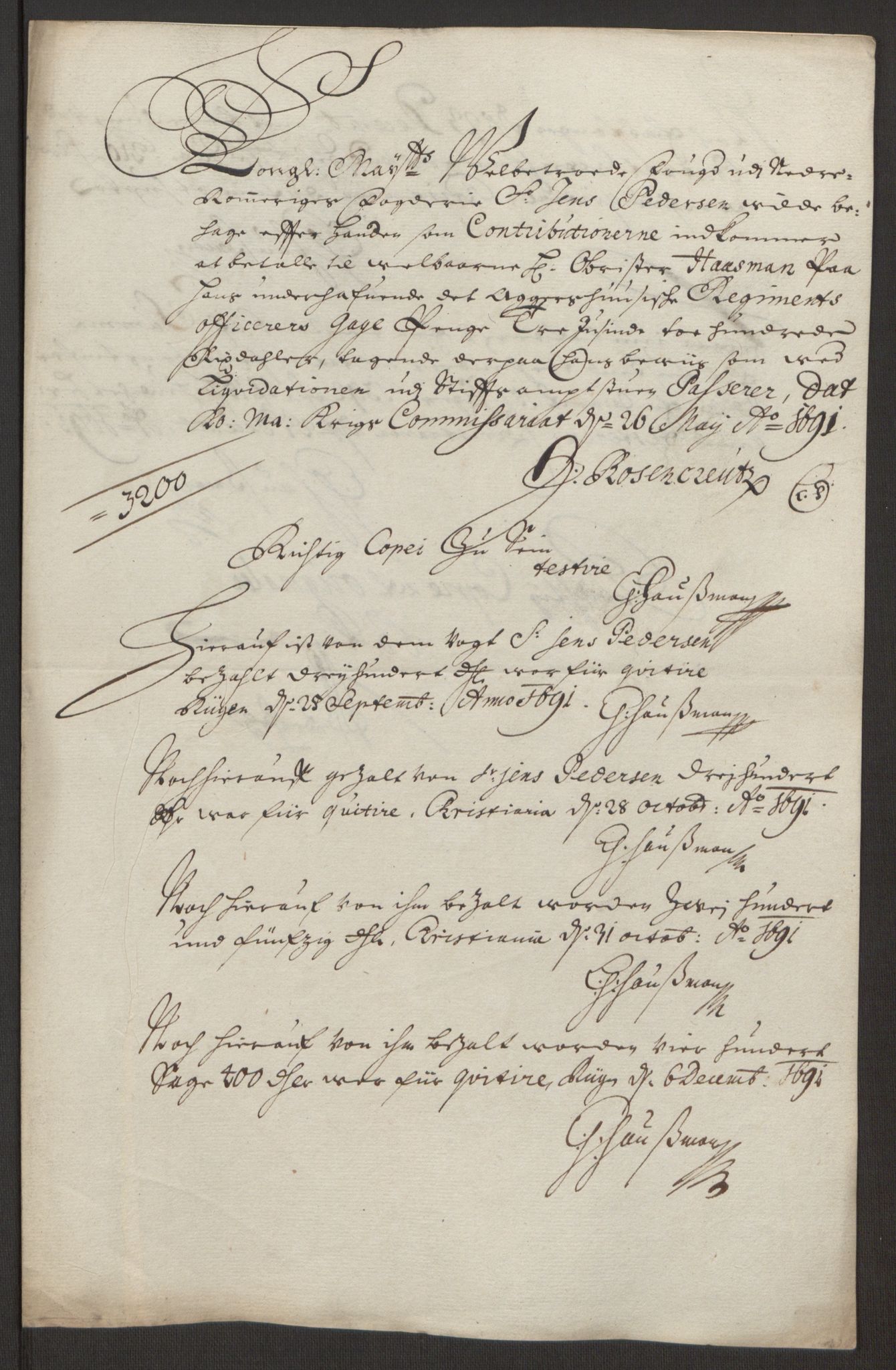 Rentekammeret inntil 1814, Reviderte regnskaper, Fogderegnskap, AV/RA-EA-4092/R11/L0575: Fogderegnskap Nedre Romerike, 1691, s. 216