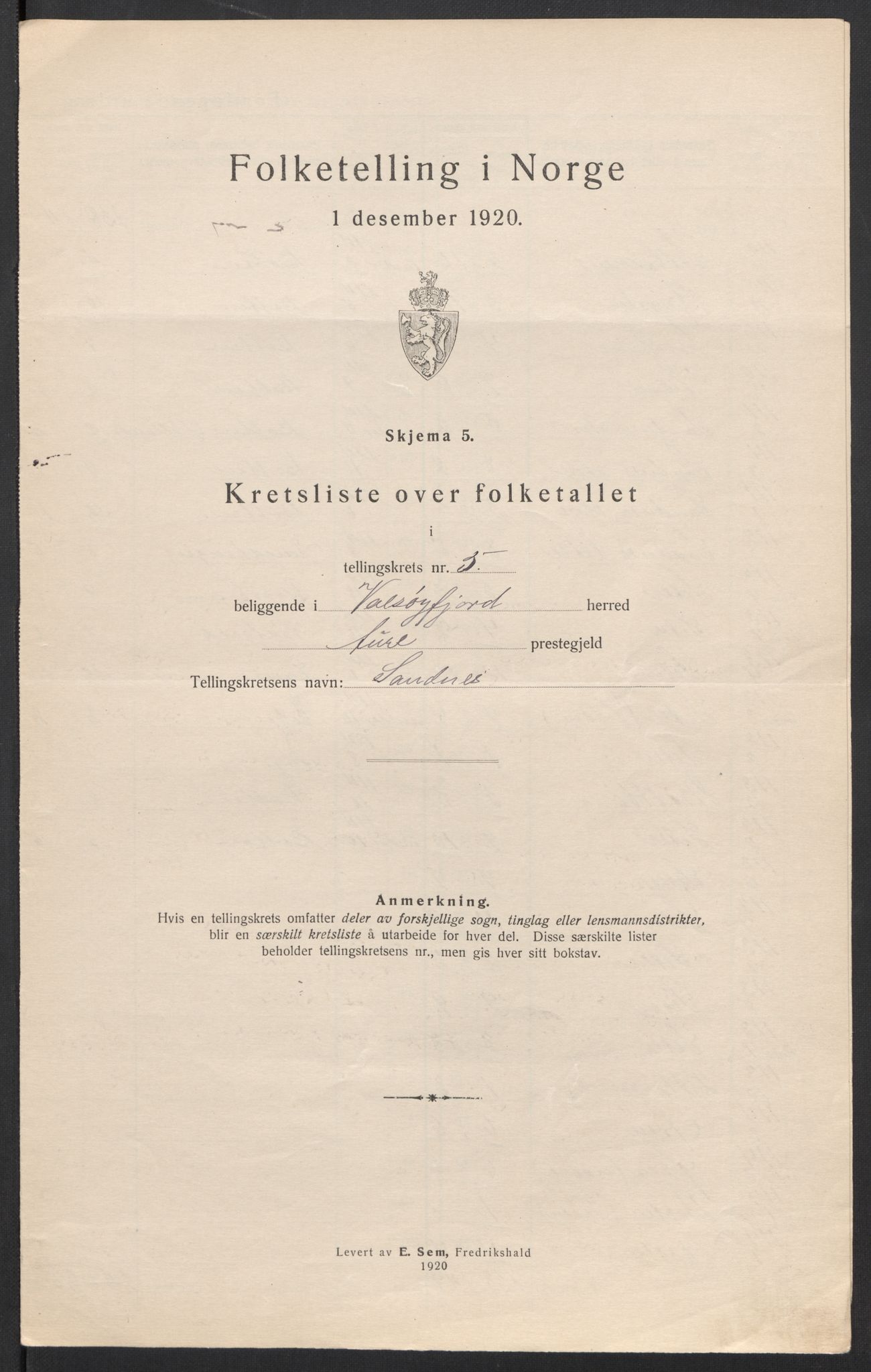 SAT, Folketelling 1920 for 1570 Valsøyfjord herred, 1920, s. 21