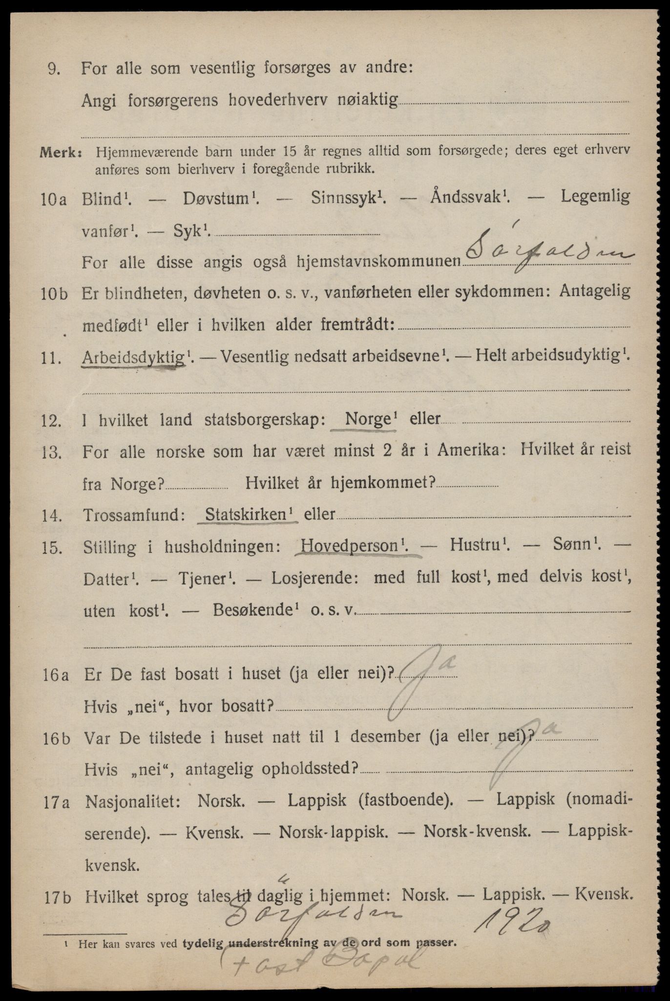 SAT, Folketelling 1920 for 1841 Fauske herred, 1920, s. 4059
