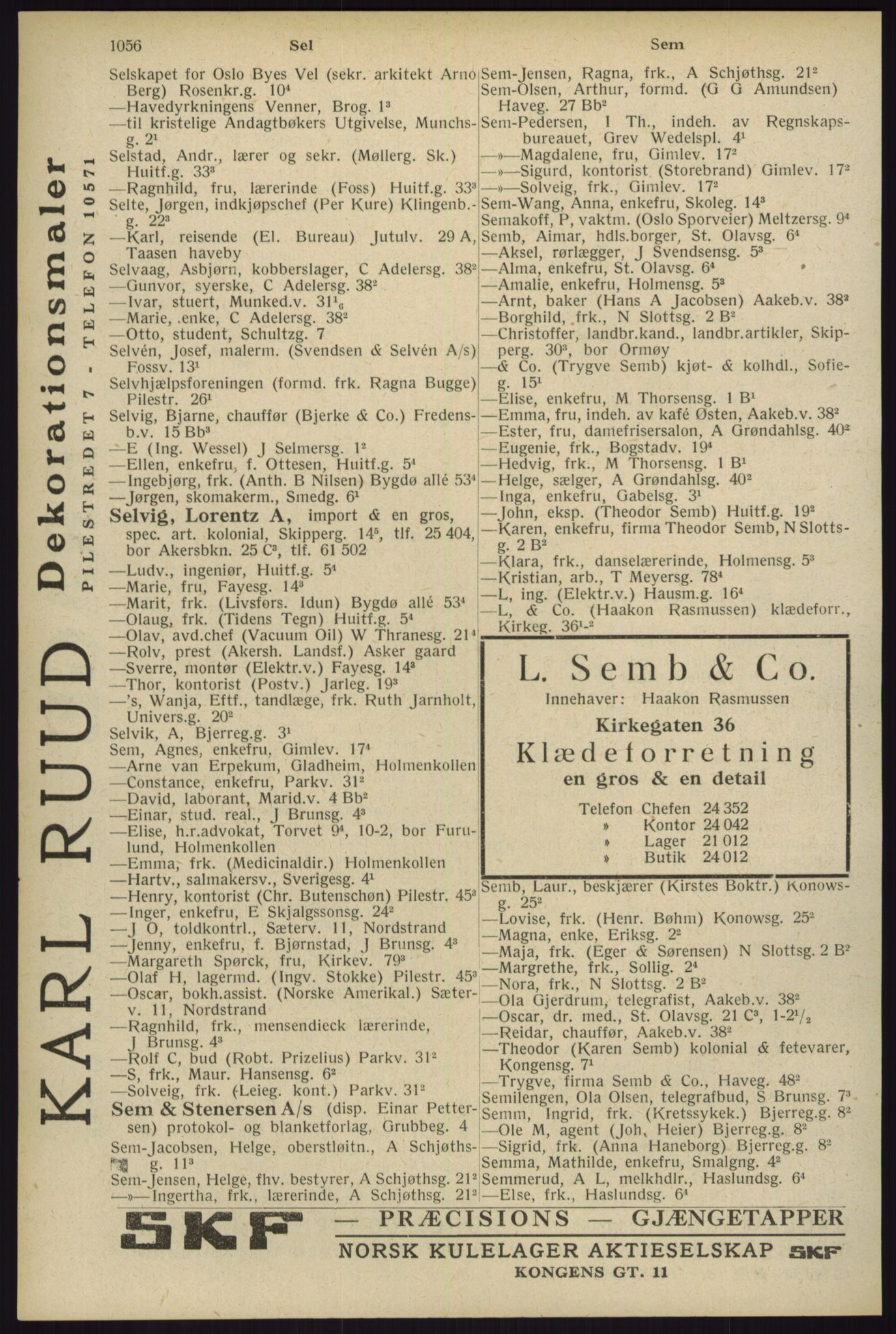 Kristiania/Oslo adressebok, PUBL/-, 1929, s. 1056