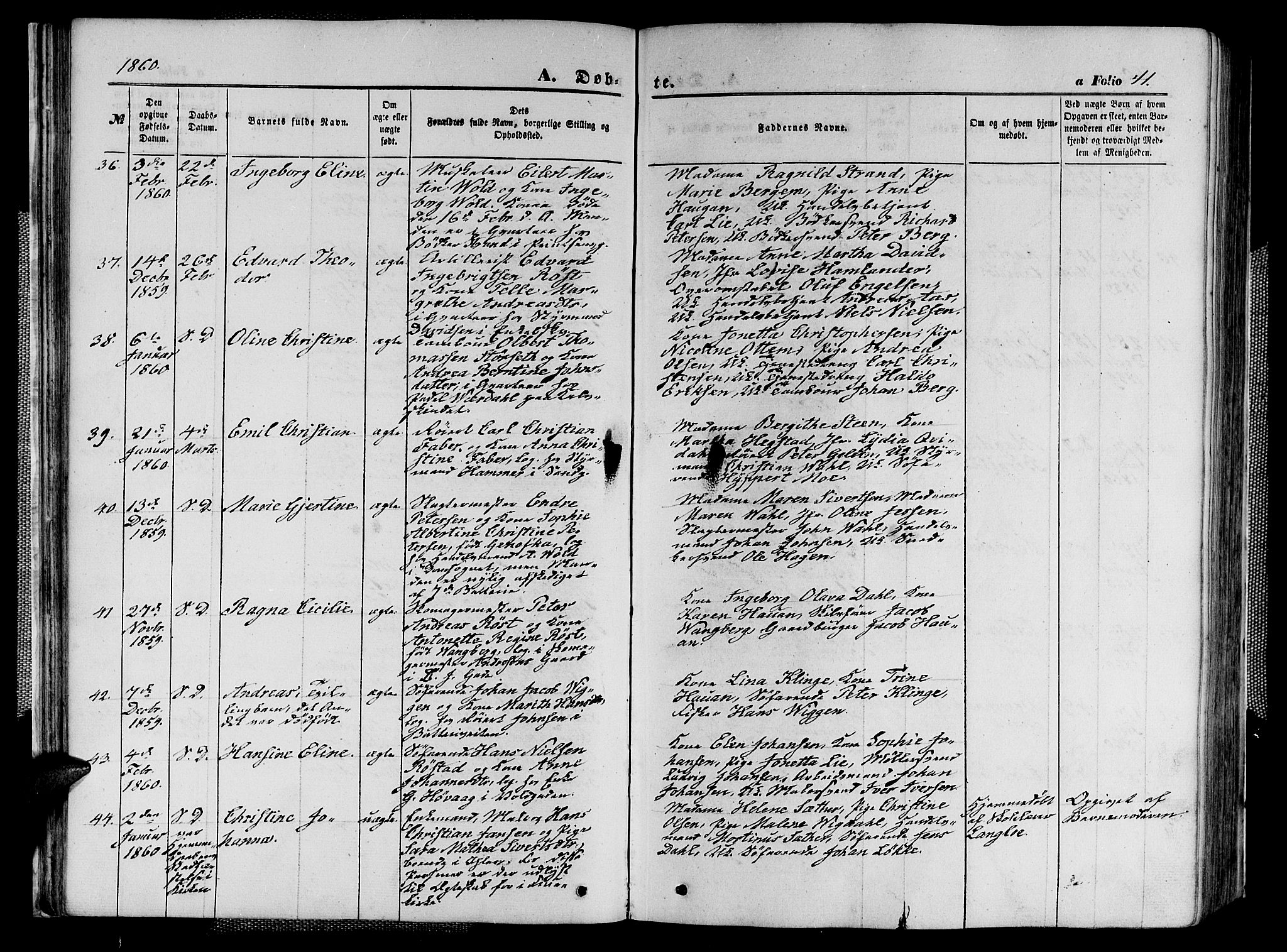 Ministerialprotokoller, klokkerbøker og fødselsregistre - Sør-Trøndelag, AV/SAT-A-1456/602/L0139: Klokkerbok nr. 602C07, 1859-1864, s. 41