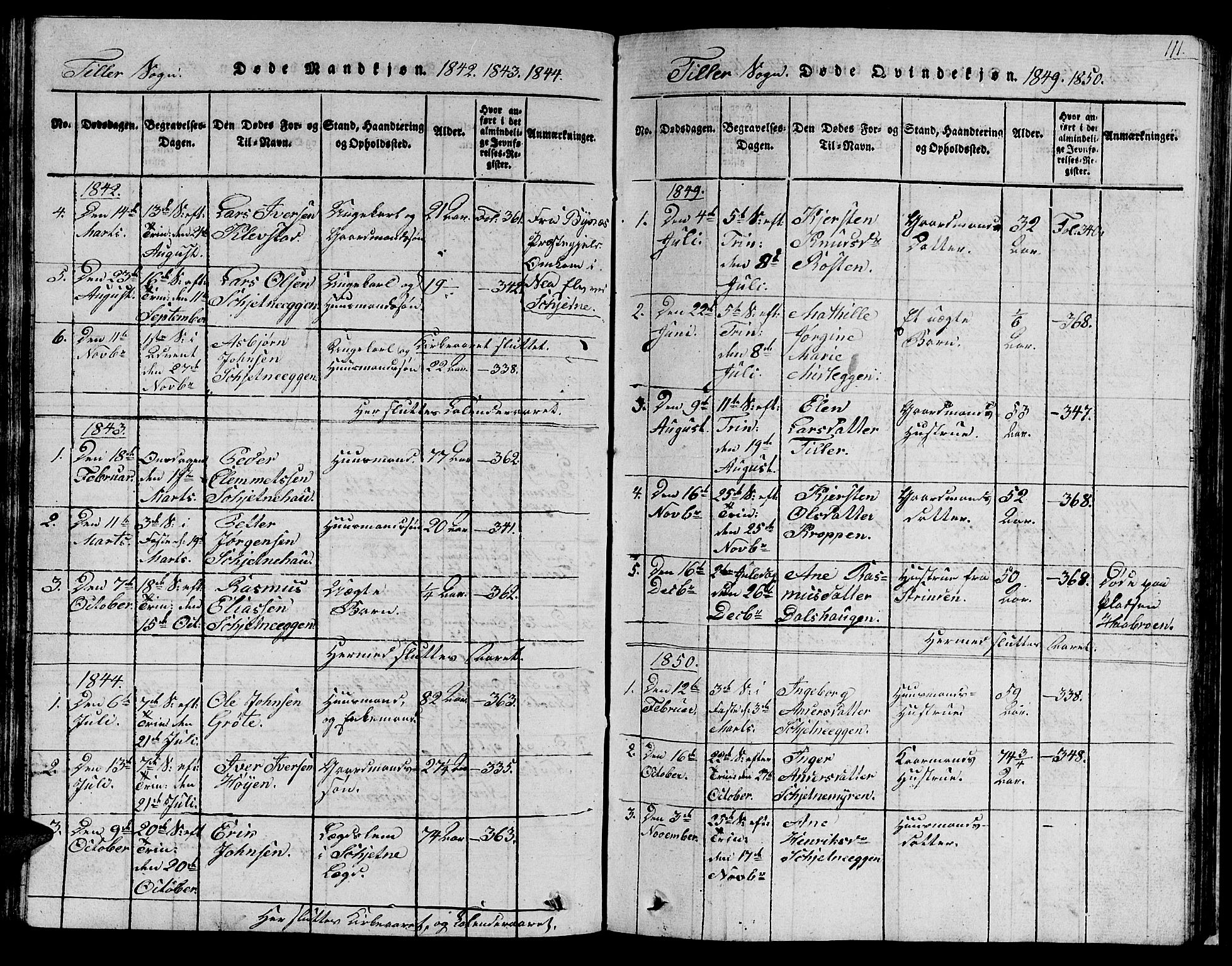 Ministerialprotokoller, klokkerbøker og fødselsregistre - Sør-Trøndelag, AV/SAT-A-1456/621/L0458: Klokkerbok nr. 621C01, 1816-1865, s. 111