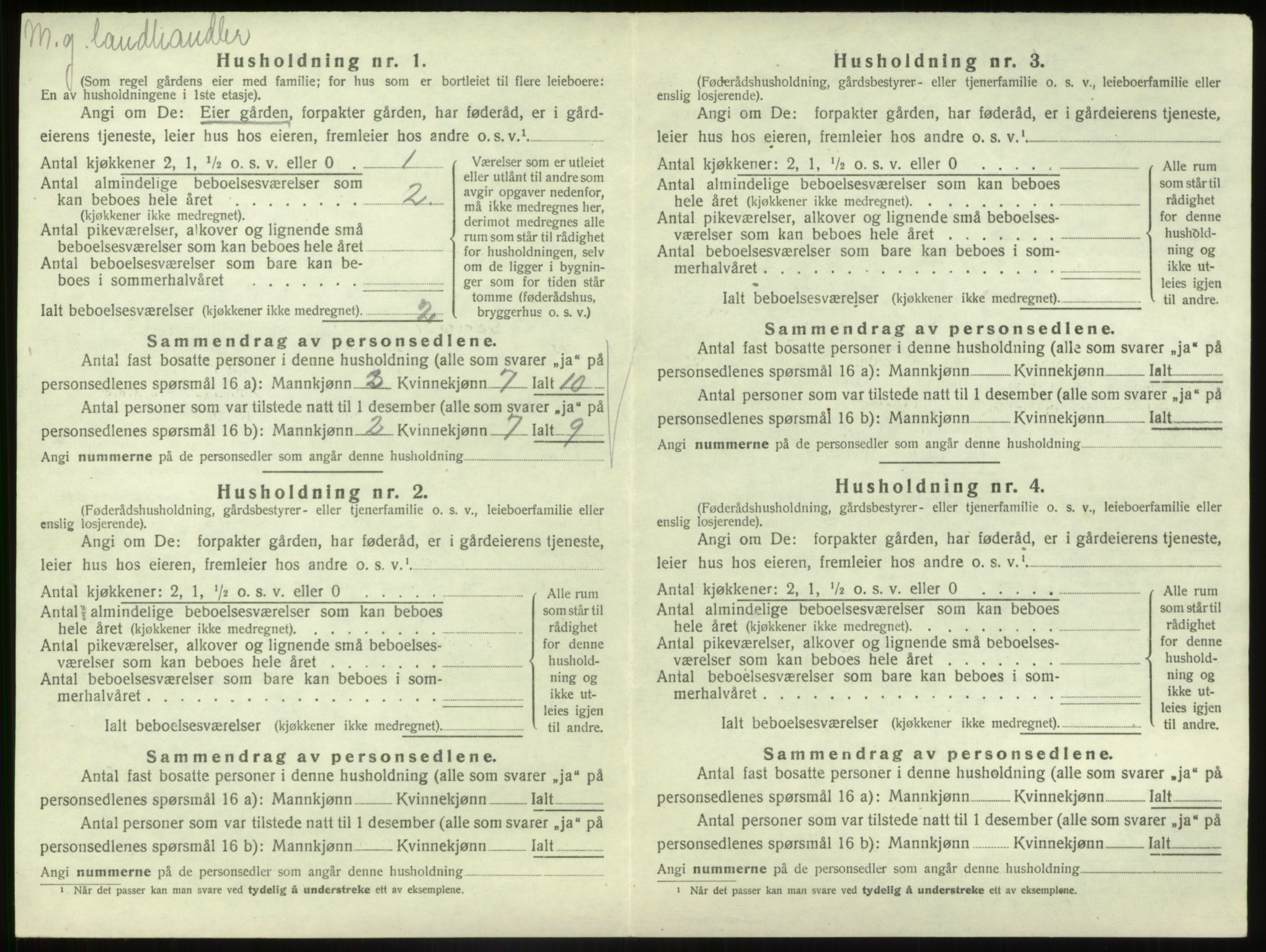 SAB, Folketelling 1920 for 1430 Gaular herred, 1920, s. 160