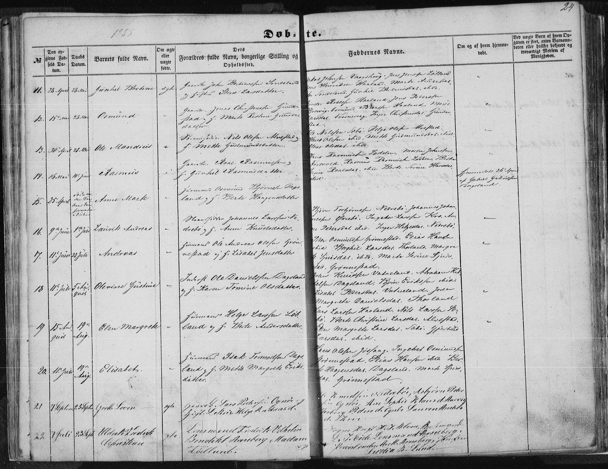 Tysvær sokneprestkontor, AV/SAST-A -101864/H/Ha/Haa/L0002: Ministerialbok nr. A 2, 1847-1856, s. 24