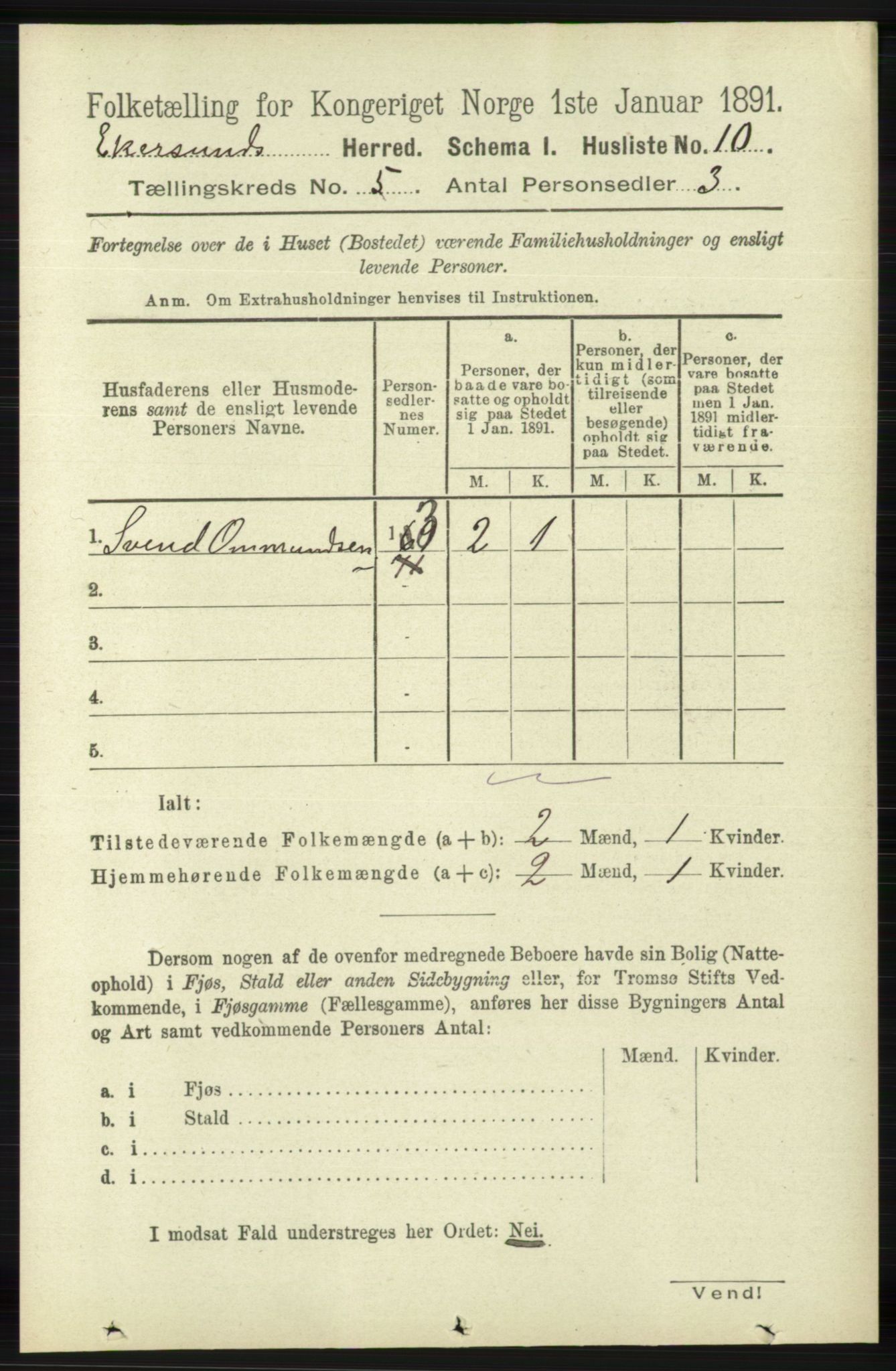 RA, Folketelling 1891 for 1116 Eigersund herred, 1891, s. 2026