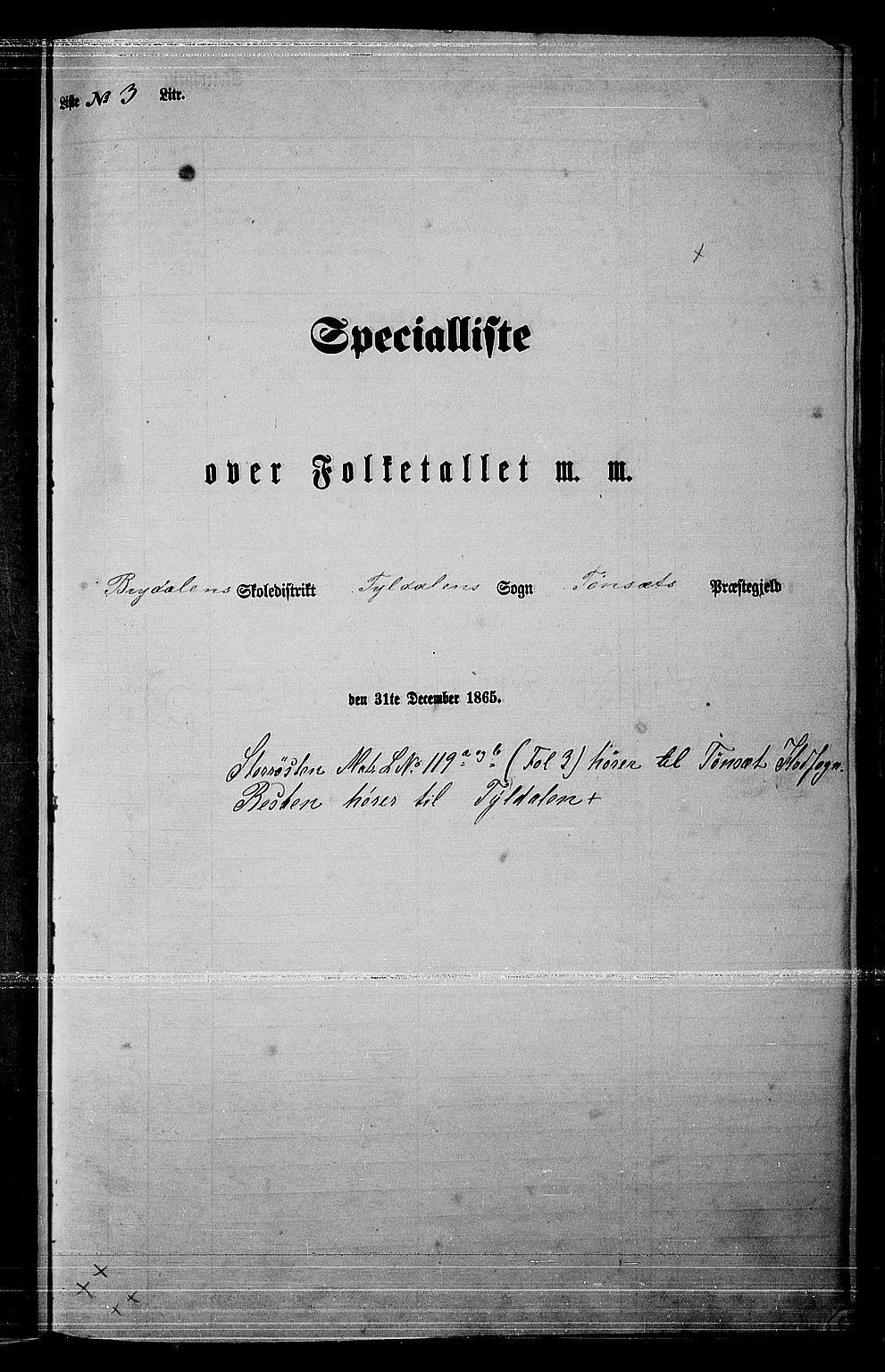 RA, Folketelling 1865 for 0437P Tynset prestegjeld, 1865, s. 37