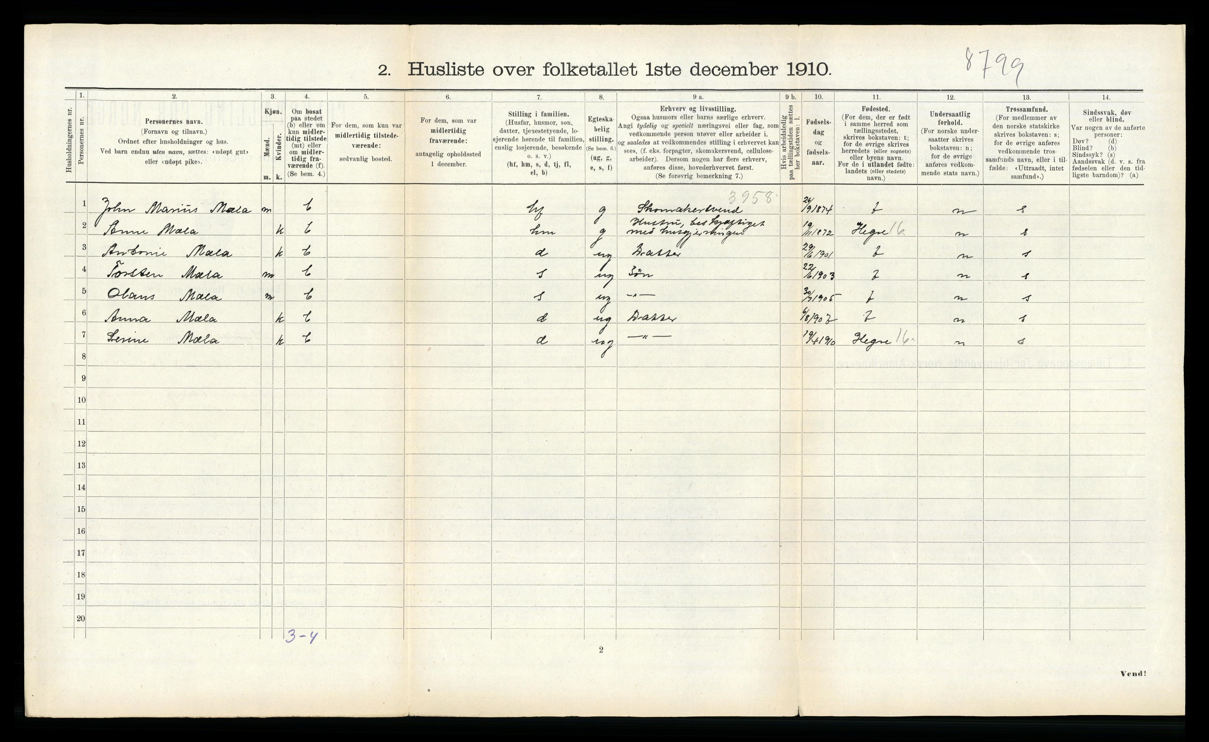 RA, Folketelling 1910 for 1714 Stjørdal herred, 1910, s. 805