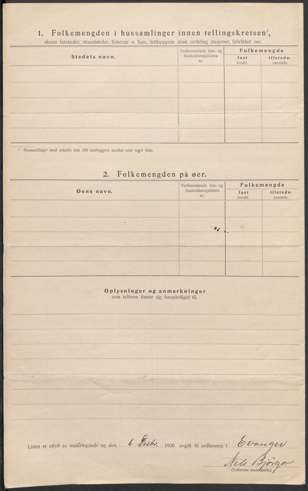 SAB, Folketelling 1920 for 1237 Evanger herred, 1920, s. 11