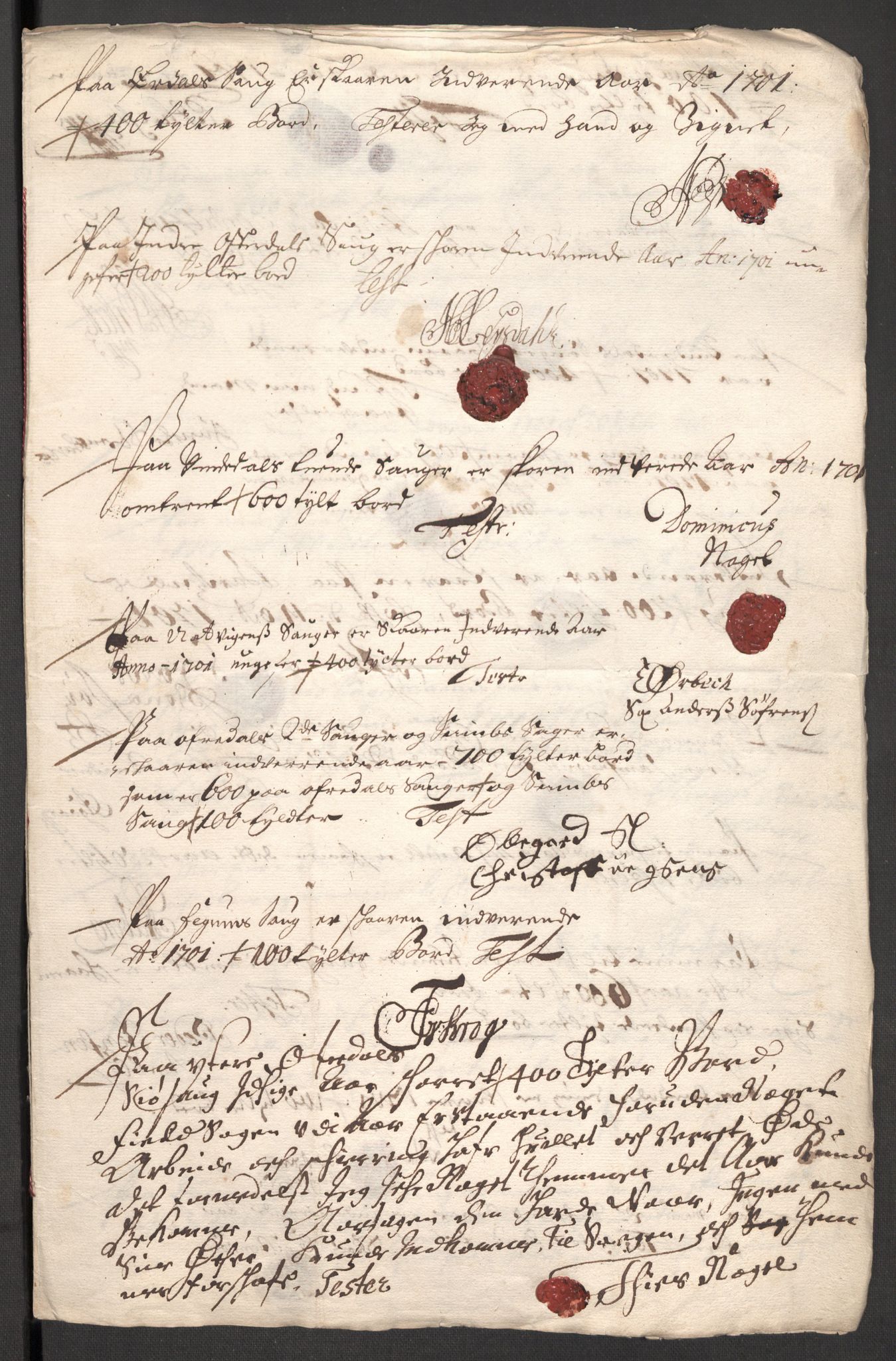 Rentekammeret inntil 1814, Reviderte regnskaper, Fogderegnskap, RA/EA-4092/R52/L3311: Fogderegnskap Sogn, 1700-1701, s. 419