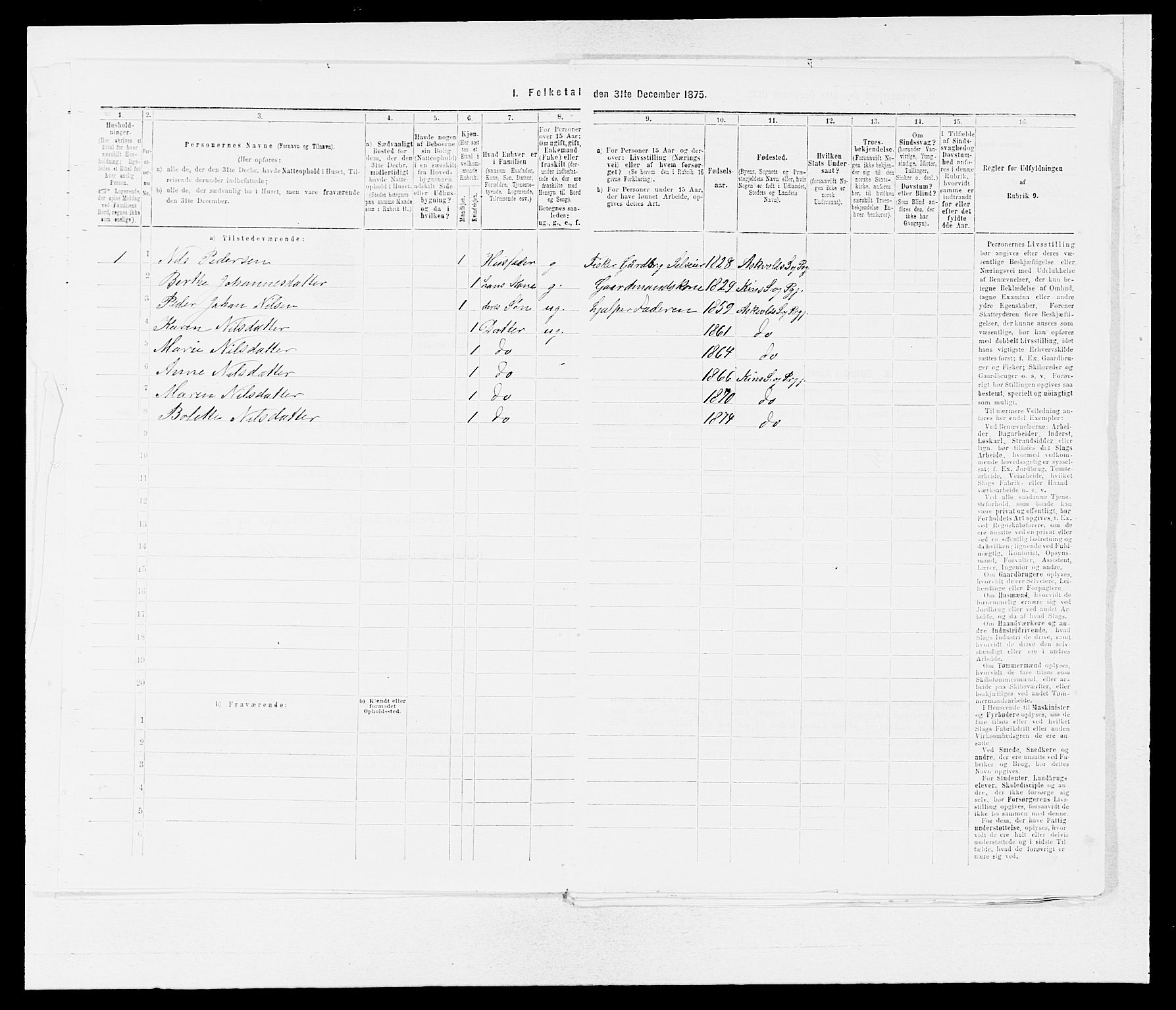 SAB, Folketelling 1875 for 1437L Kinn prestegjeld, Kinn sokn og Svanøy sokn, 1875, s. 170