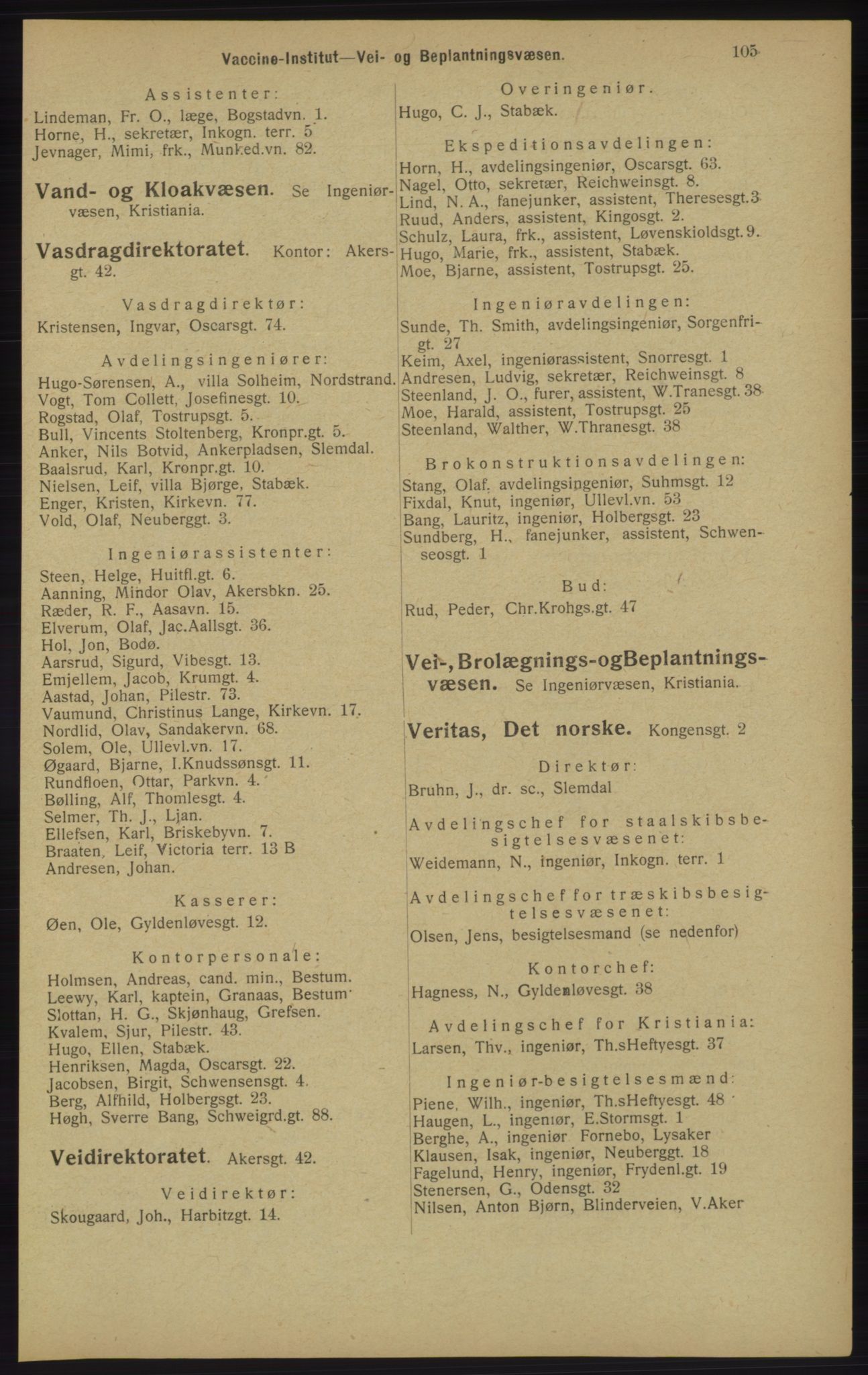 Kristiania/Oslo adressebok, PUBL/-, 1913, s. 107