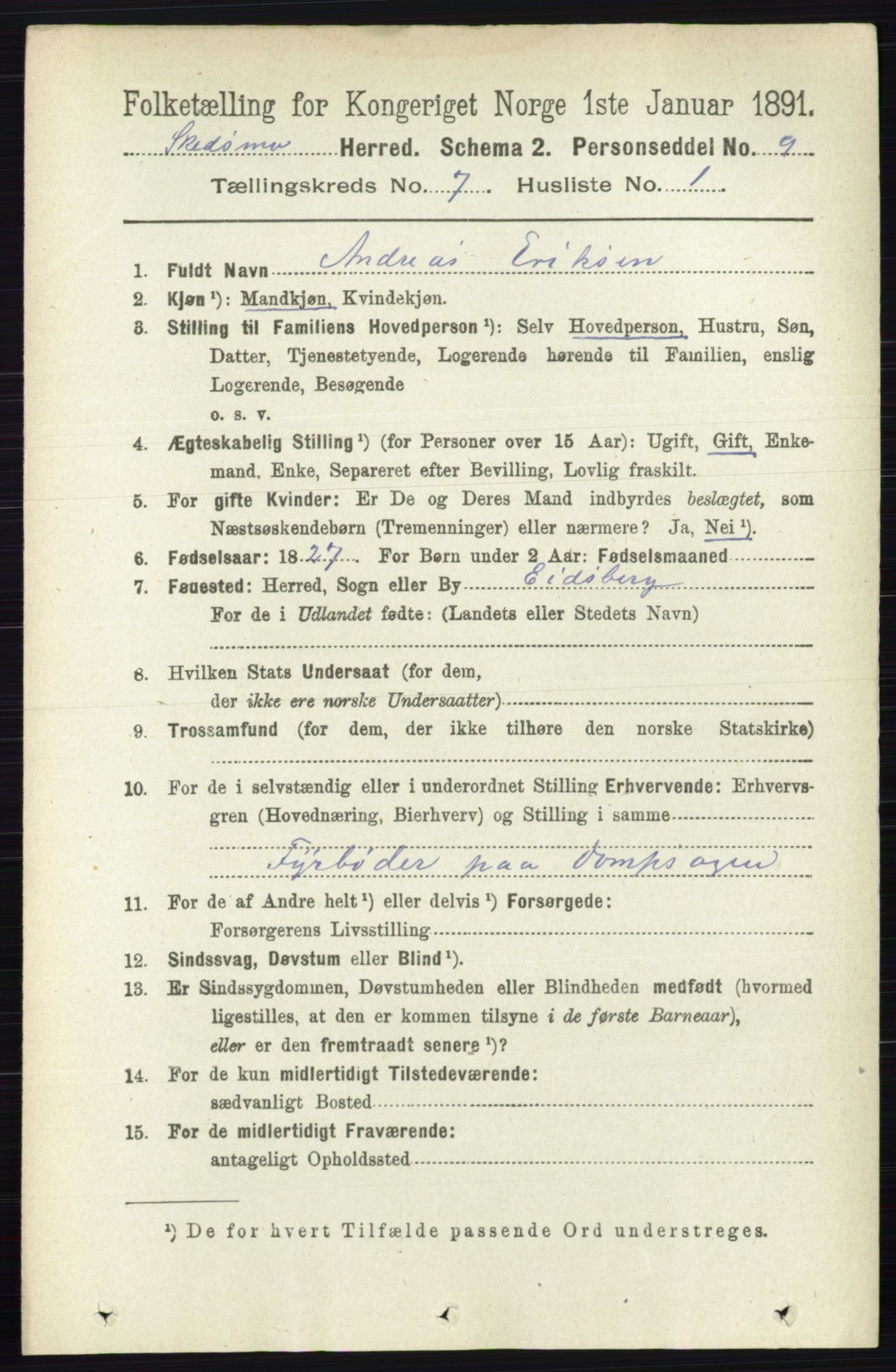 RA, Folketelling 1891 for 0231 Skedsmo herred, 1891, s. 3344