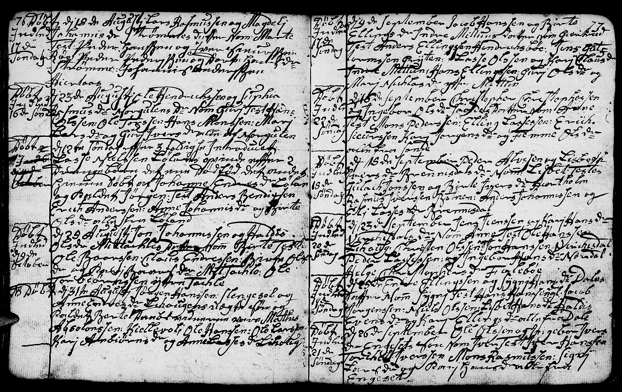 Gulen sokneprestembete, SAB/A-80201/H/Hab: Klokkerbok nr. A 1, 1786-1791, s. 91