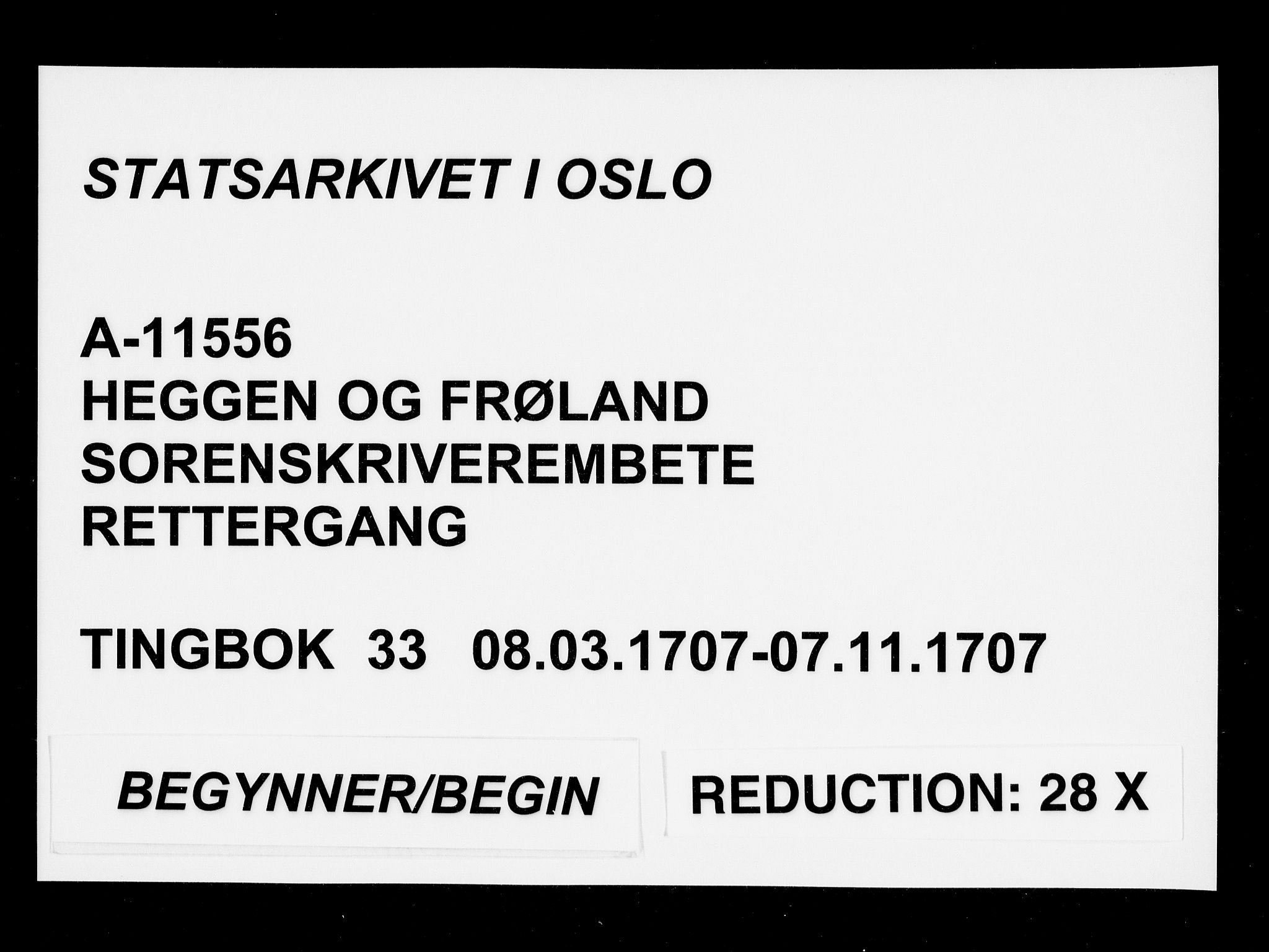 Heggen og Frøland sorenskriveri I, AV/SAO-A-11556/F/Fb/L0033: Tingbok, 1707