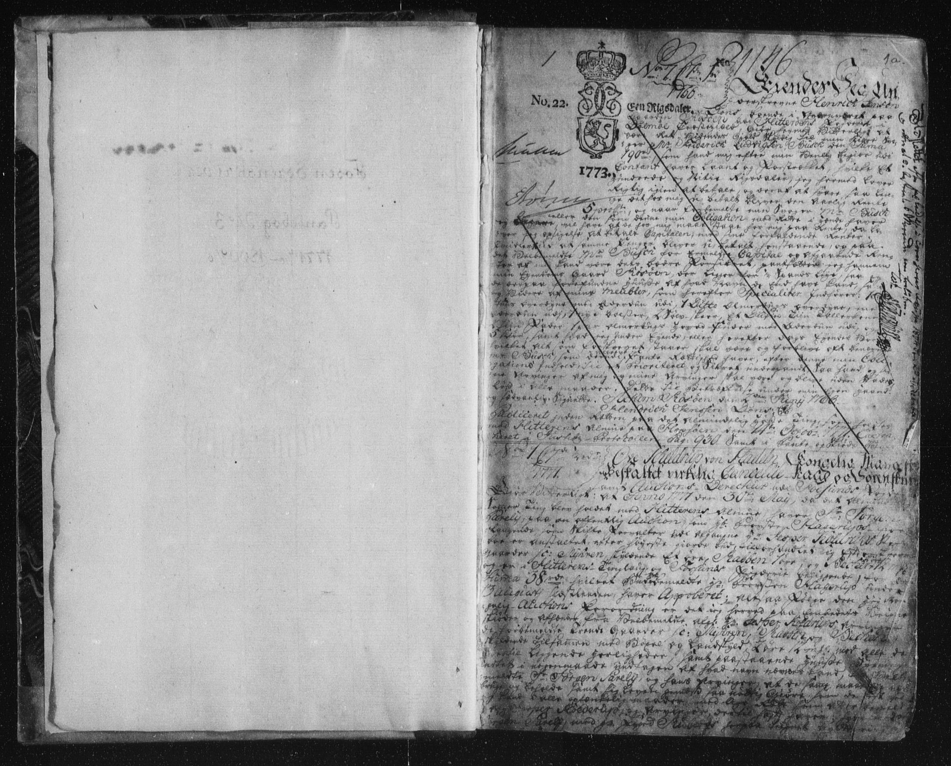 Fosen sorenskriveri, AV/SAT-A-1107/1/2/2C/L0004: Pantebok nr. 3, 1771-1800, s. 1