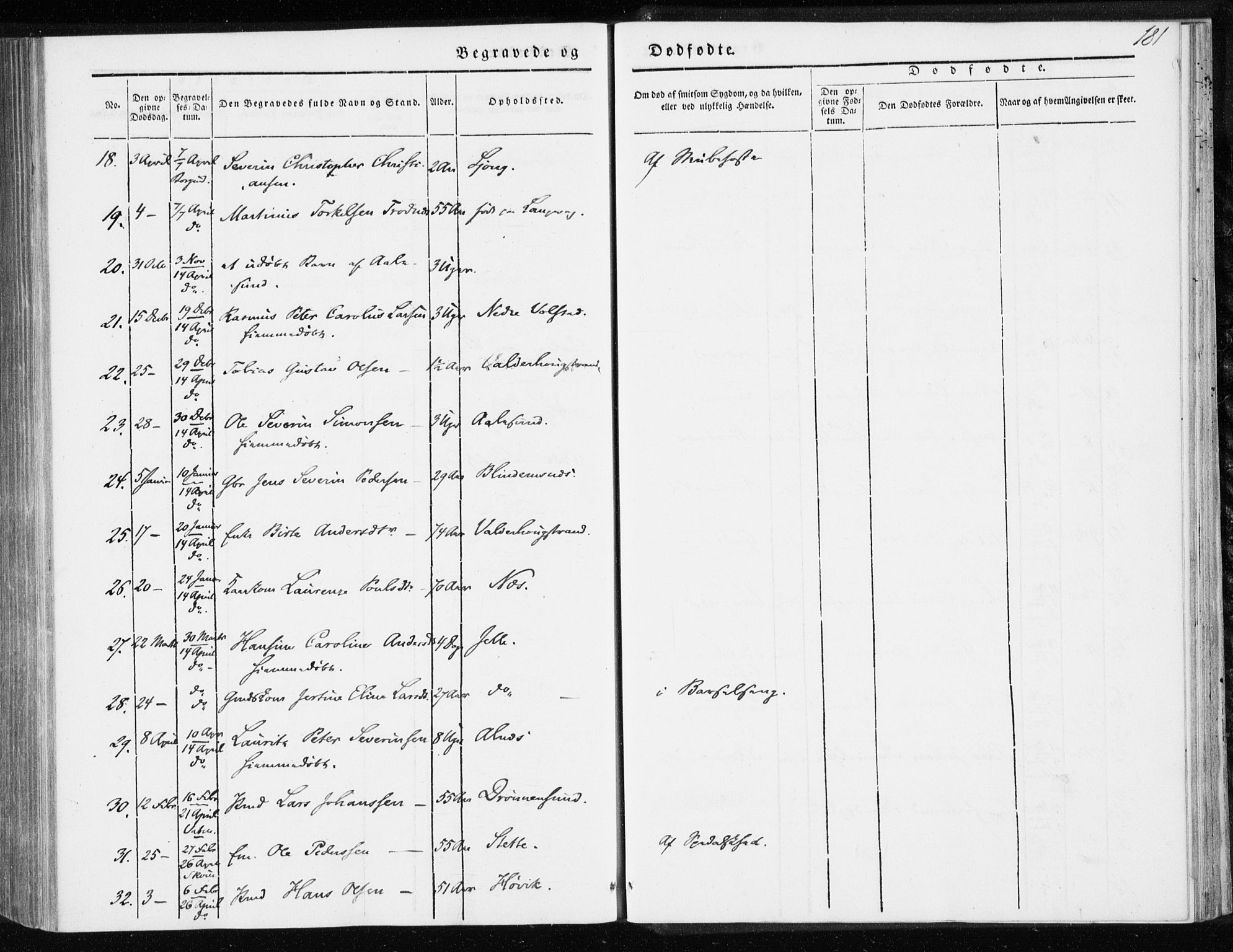 Ministerialprotokoller, klokkerbøker og fødselsregistre - Møre og Romsdal, AV/SAT-A-1454/528/L0415: Residerende kapellans bok nr. 528B03, 1843-1852, s. 181