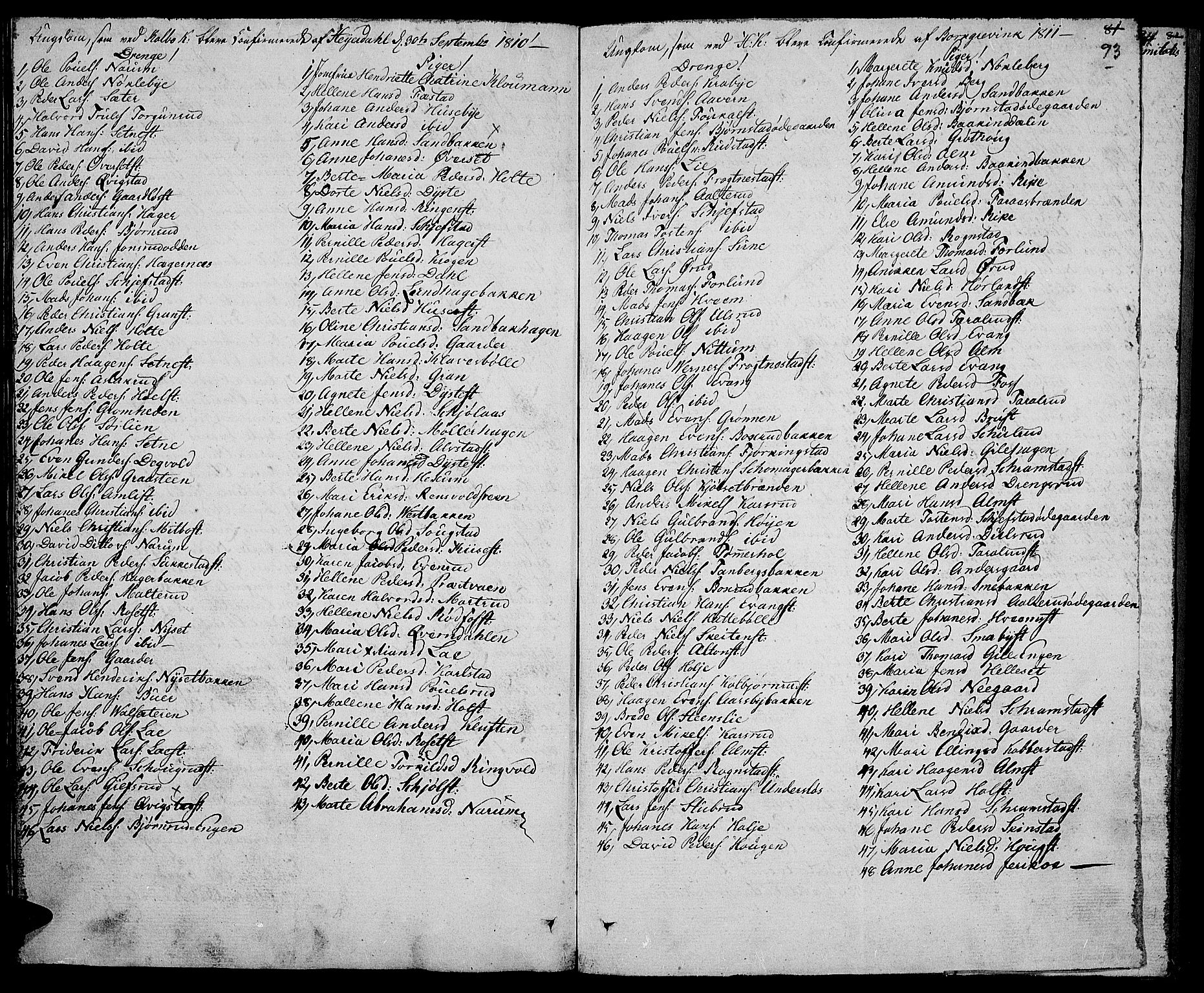Toten prestekontor, AV/SAH-PREST-102/H/Ha/Haa/L0008: Ministerialbok nr. 8, 1809-1814, s. 93
