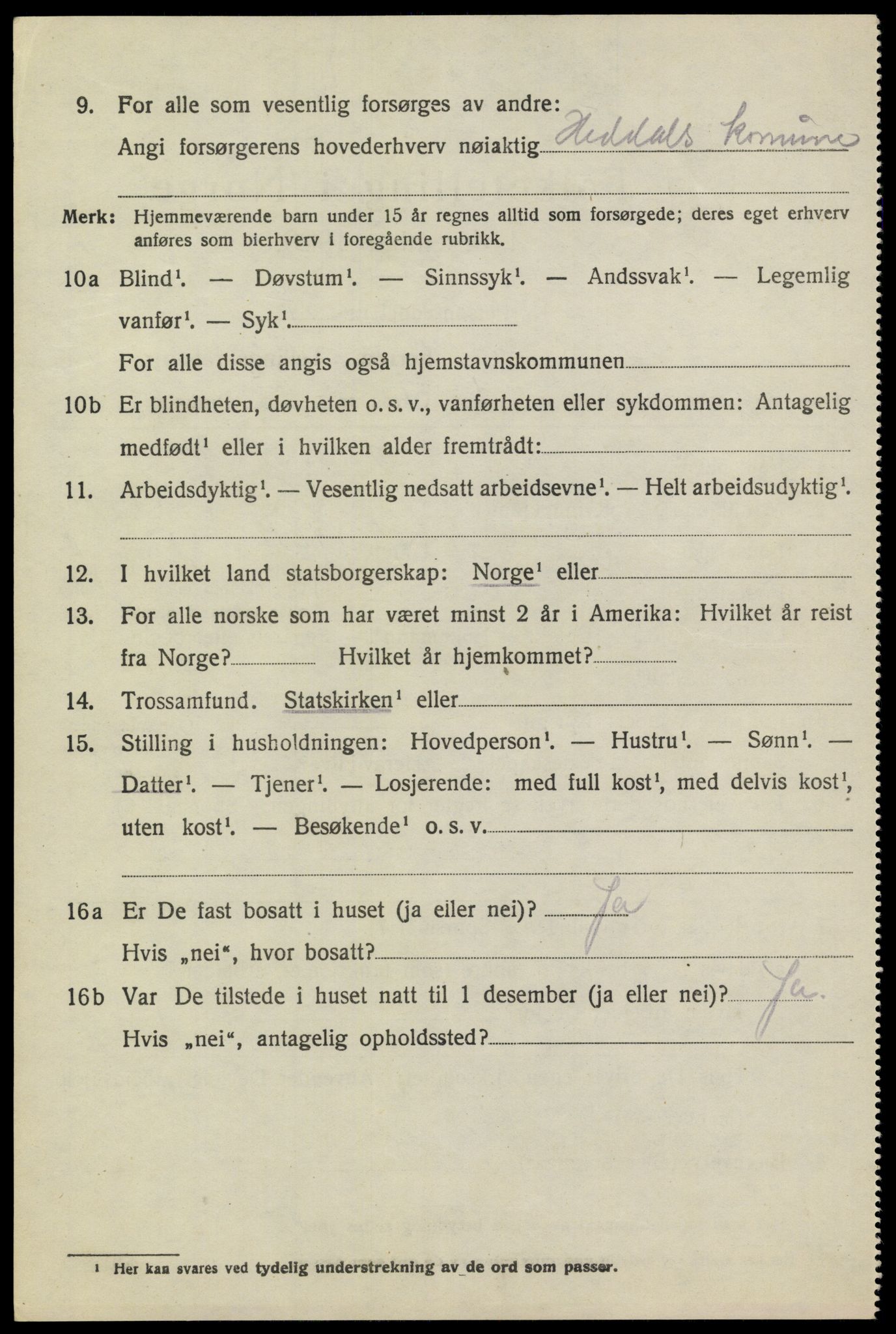 SAKO, Folketelling 1920 for 0823 Heddal herred, 1920, s. 5657