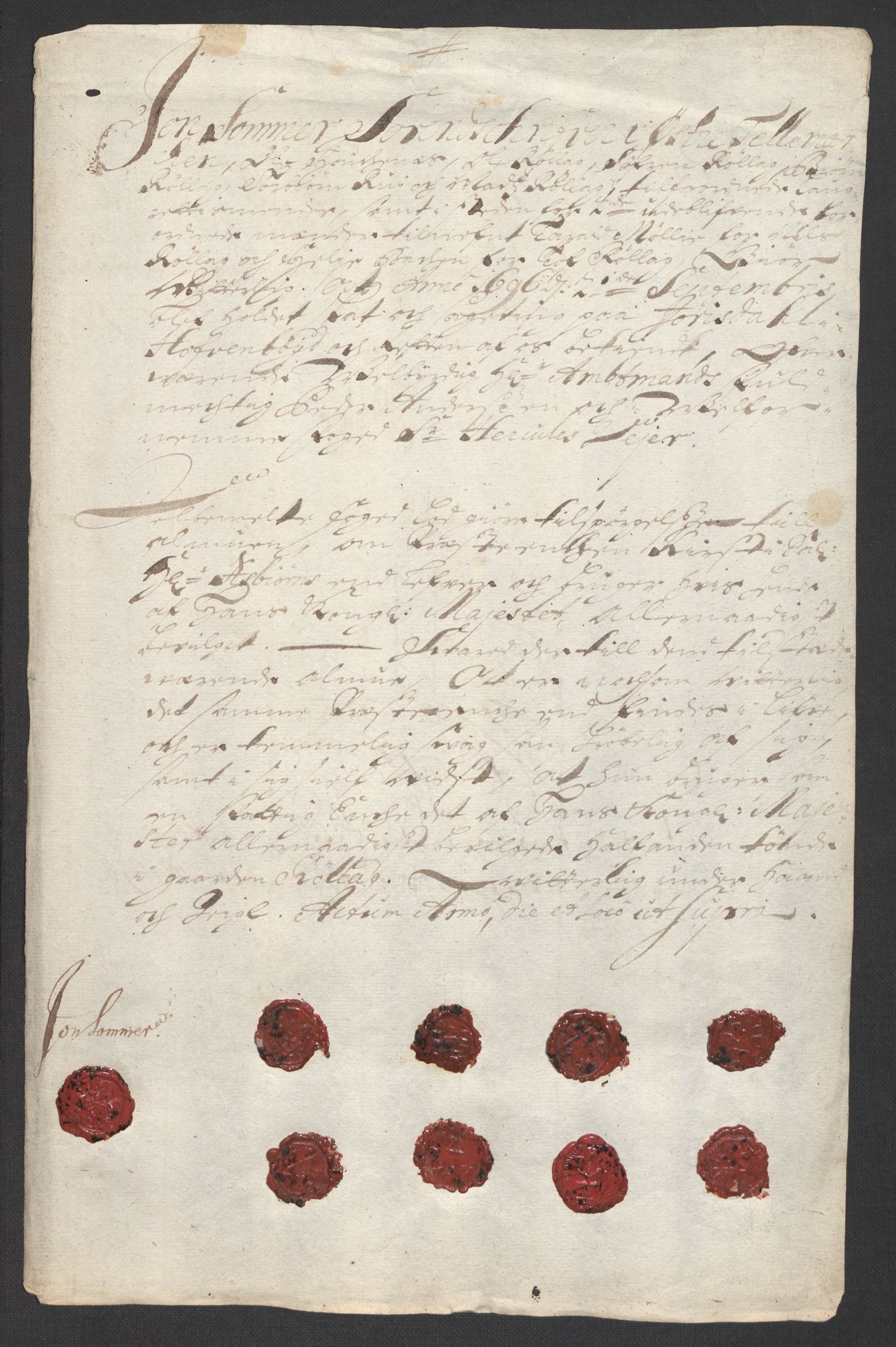 Rentekammeret inntil 1814, Reviderte regnskaper, Fogderegnskap, RA/EA-4092/R36/L2095: Fogderegnskap Øvre og Nedre Telemark og Bamble, 1696, s. 160