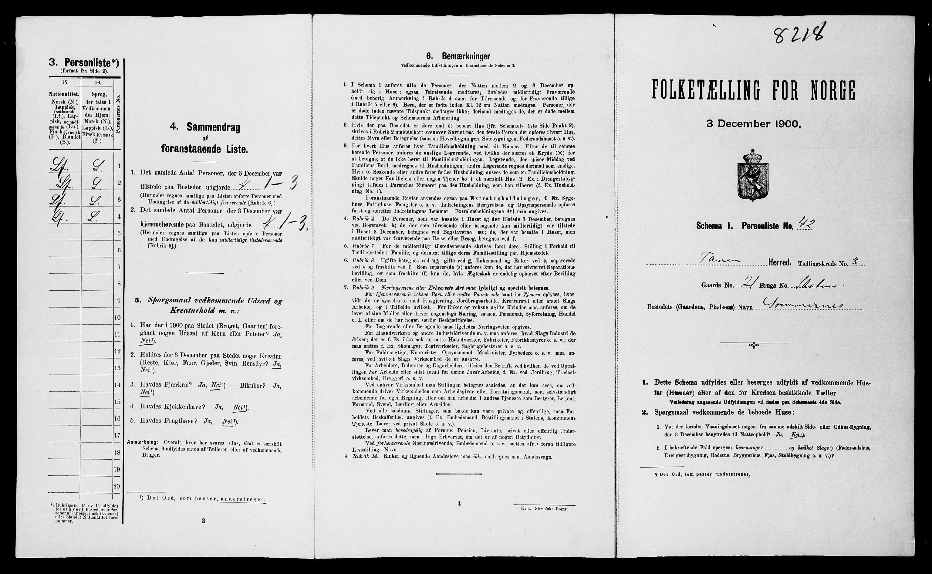 SATØ, Folketelling 1900 for 2025 Tana herred, 1900, s. 480