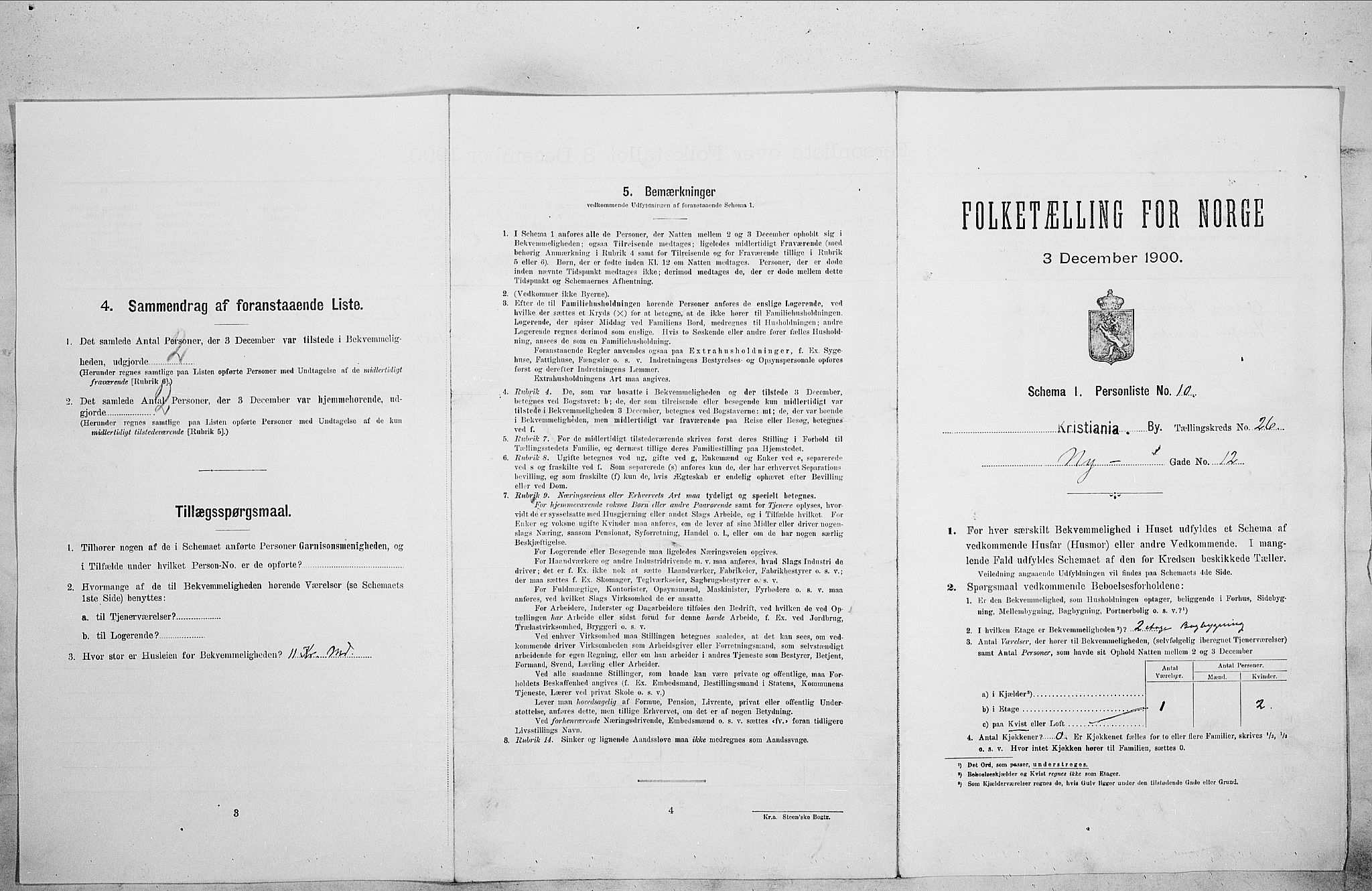SAO, Folketelling 1900 for 0301 Kristiania kjøpstad, 1900, s. 66985
