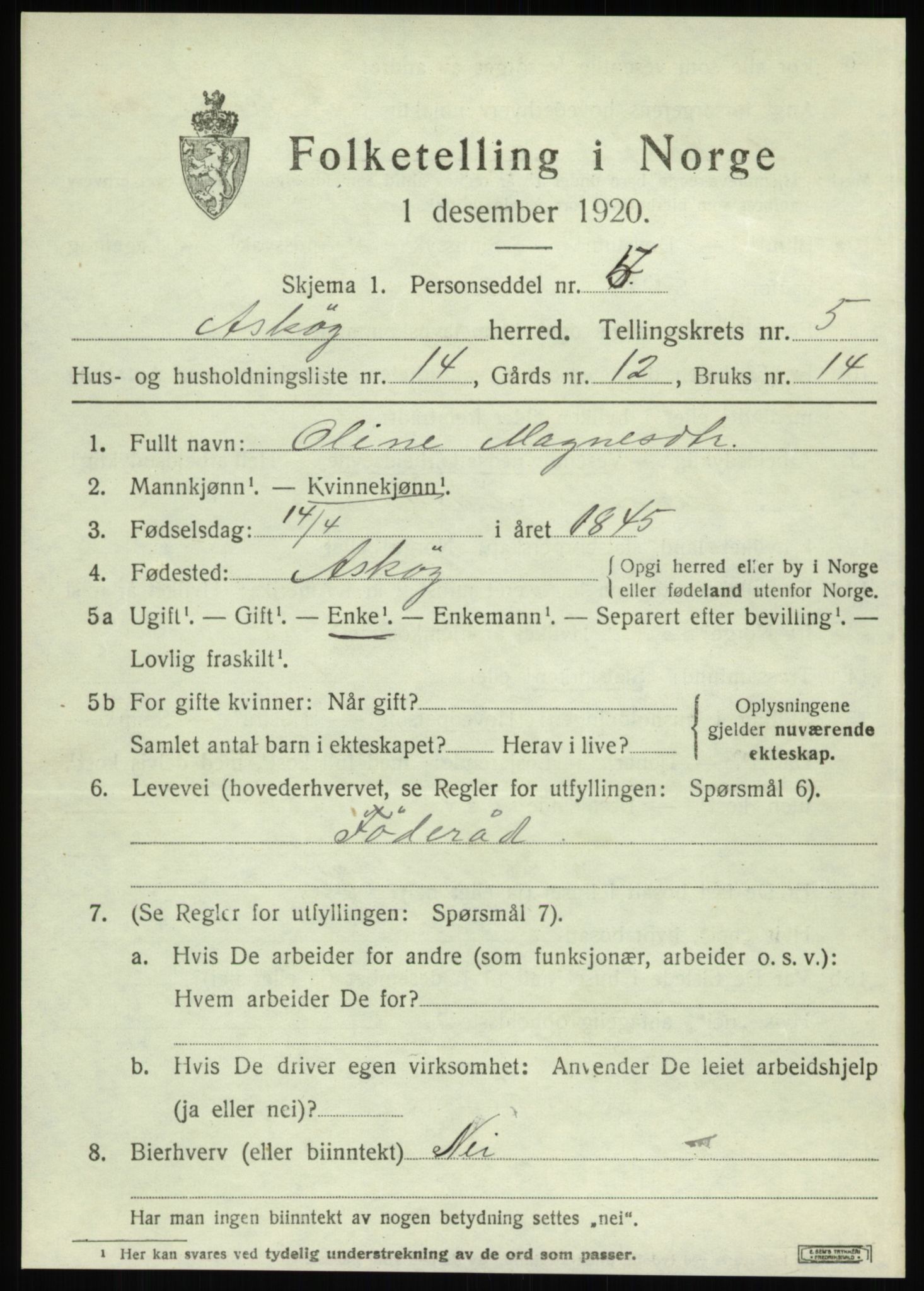 SAB, Folketelling 1920 for 1247 Askøy herred, 1920, s. 8924