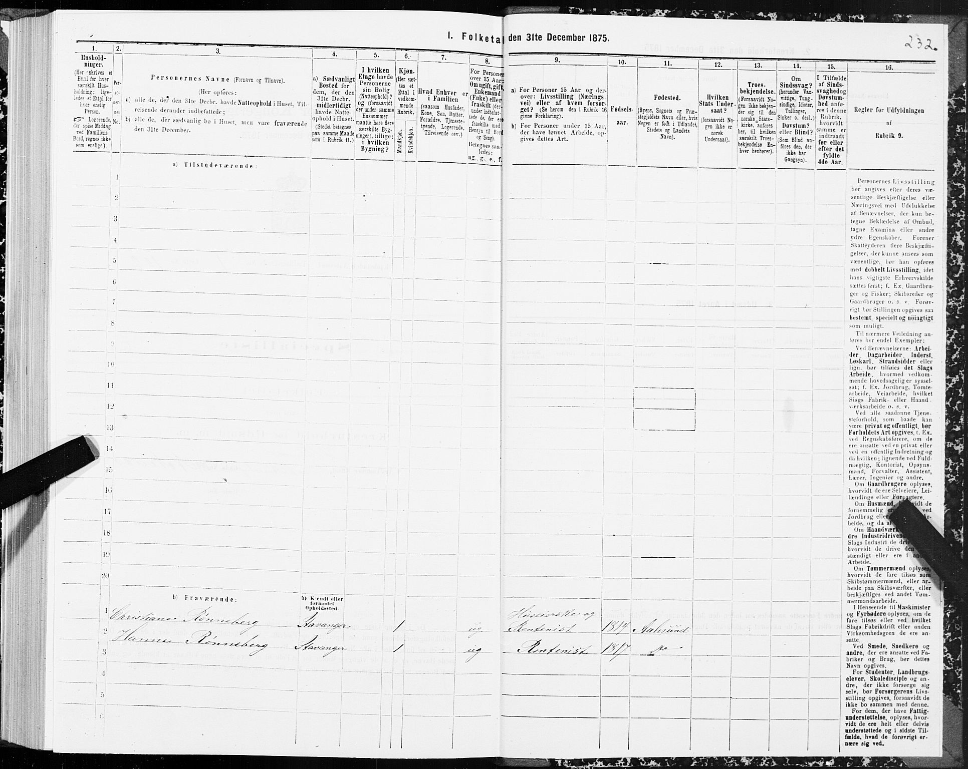 SAT, Folketelling 1875 for 1501P Ålesund prestegjeld, 1875, s. 1232