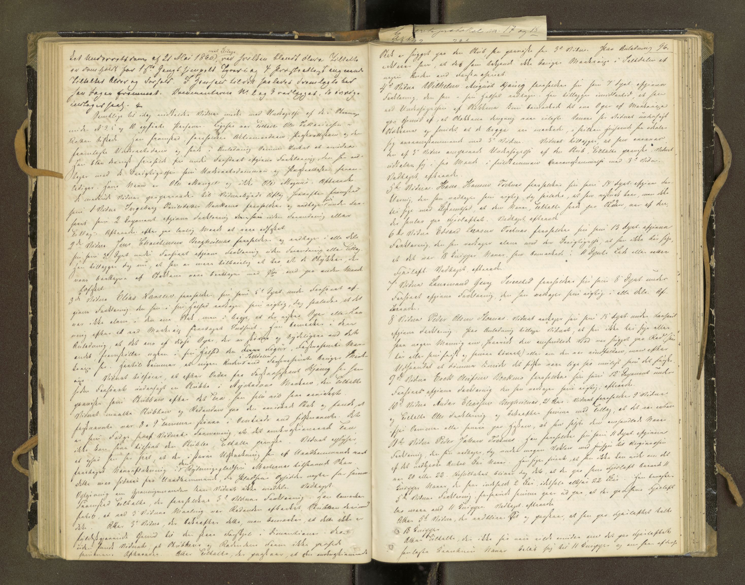 Salten sorenskriveri, AV/SAT-A-4578/1/1/1B/L0014: Ekstrarettsprot. nr. 12, 1863-1868, s. 95b-96a