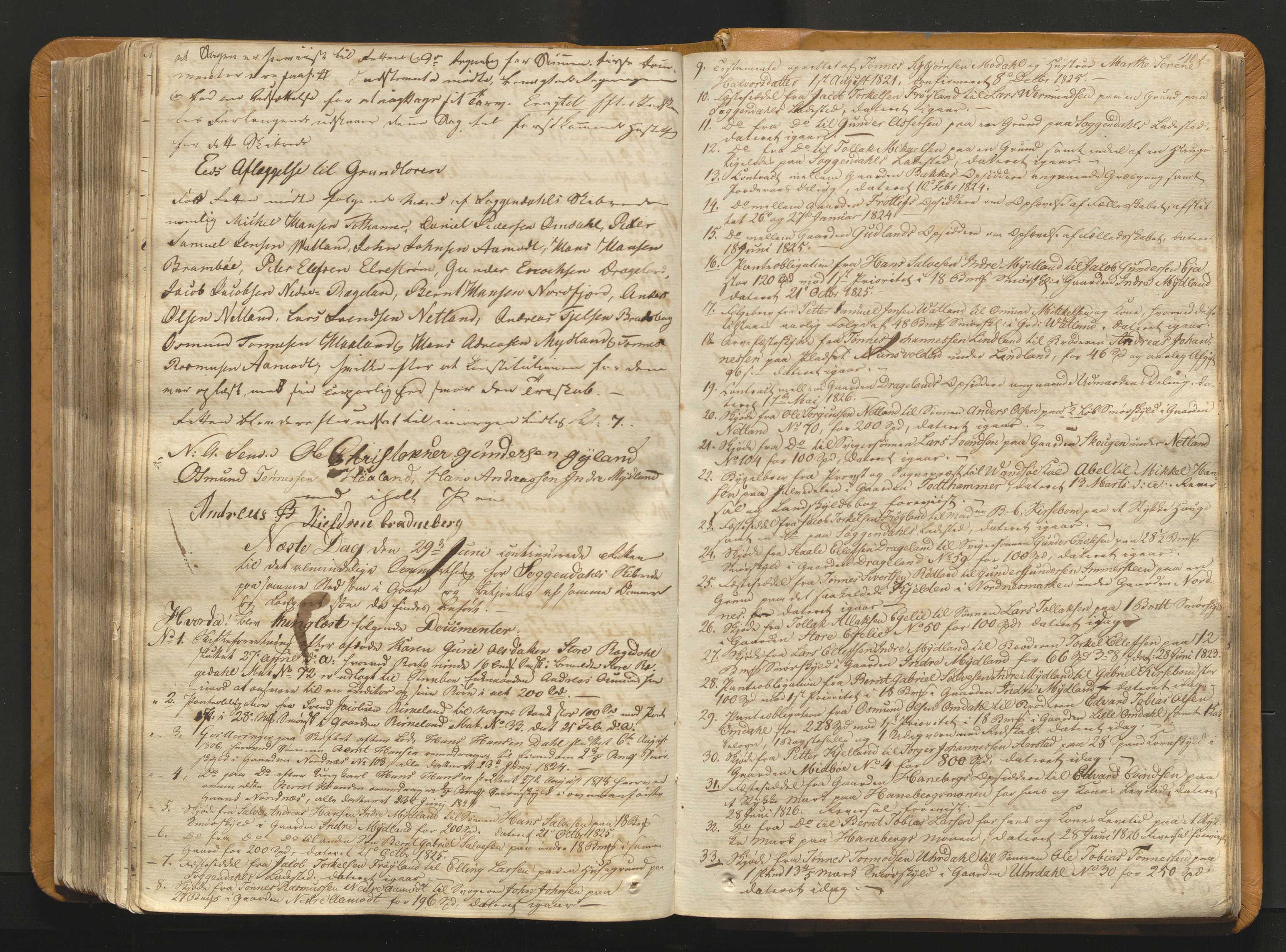 Jæren og Dalane sorenskriveri, AV/SAST-A-100306/3/30/30BAA/L0001: Tingbok for Dalane, 1820-1828, s. 400b-401a