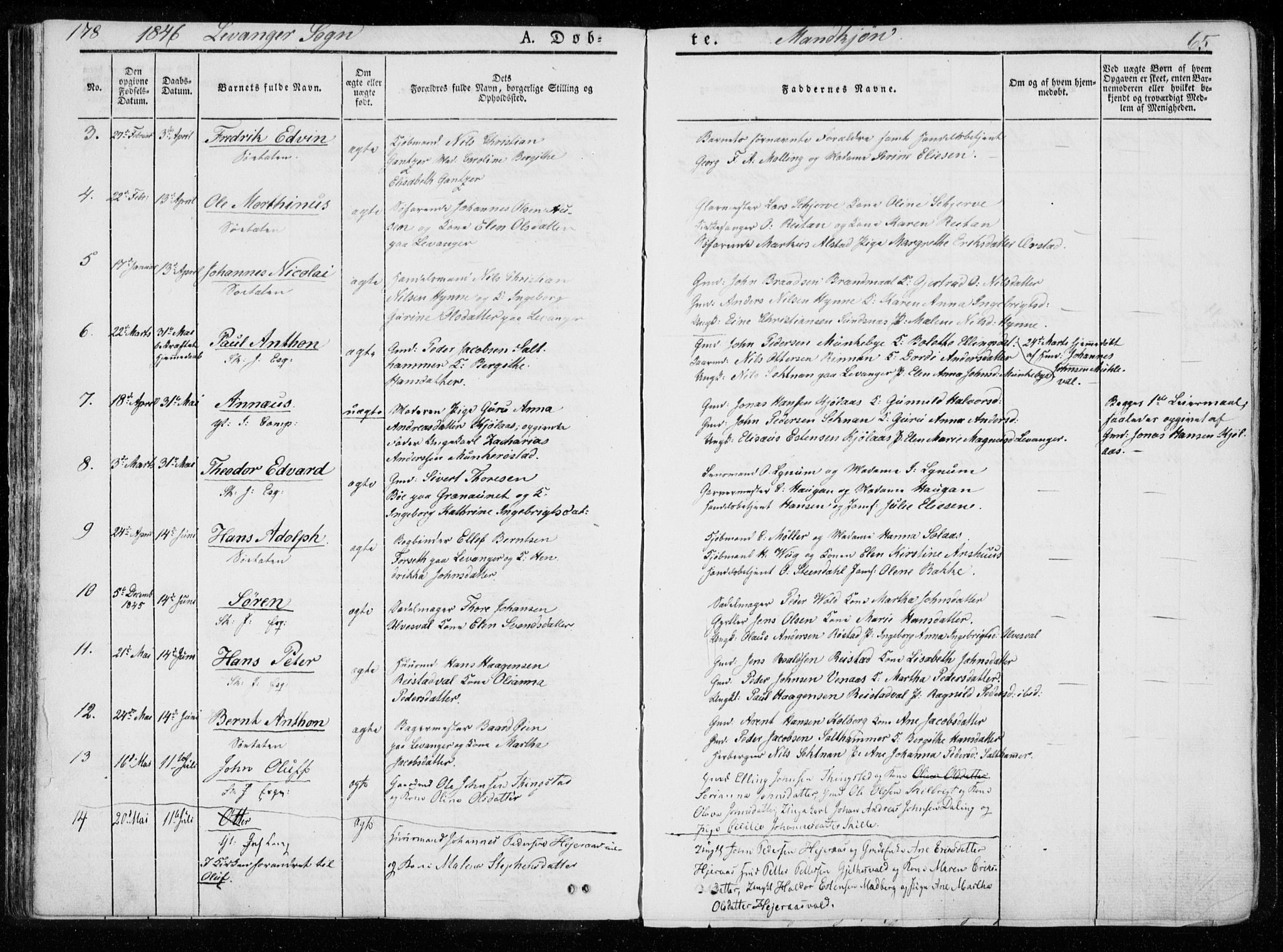 Ministerialprotokoller, klokkerbøker og fødselsregistre - Nord-Trøndelag, SAT/A-1458/720/L0183: Ministerialbok nr. 720A01, 1836-1855, s. 65
