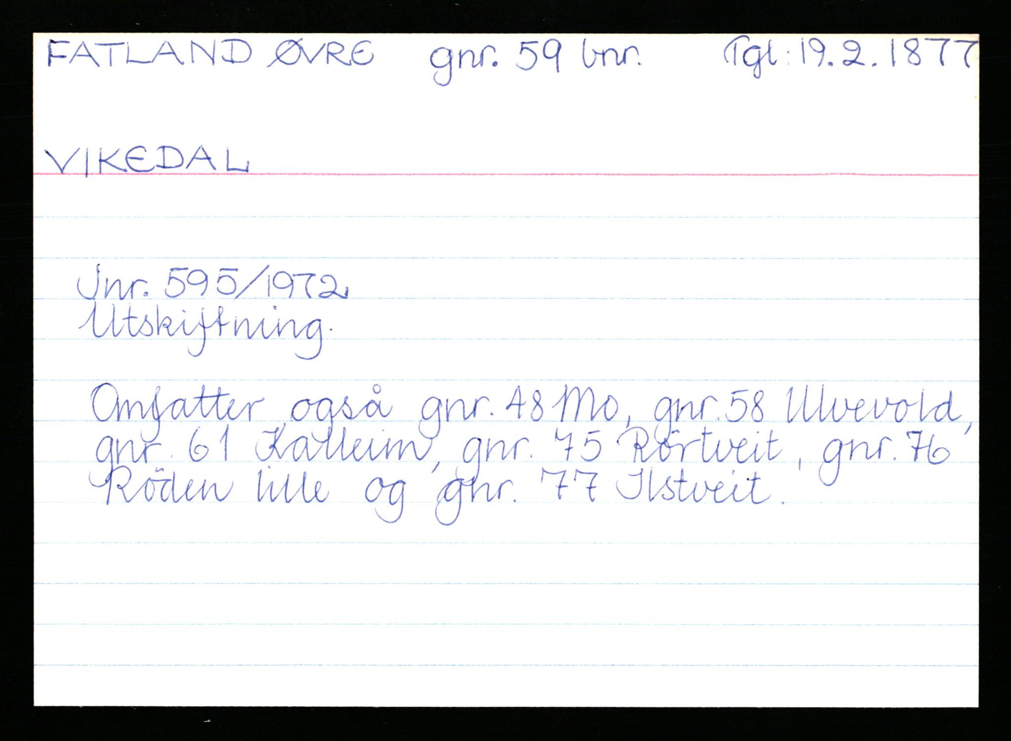 Statsarkivet i Stavanger, AV/SAST-A-101971/03/Y/Yk/L0009: Registerkort sortert etter gårdsnavn: Ersdal - Fikstveit, 1750-1930, s. 372