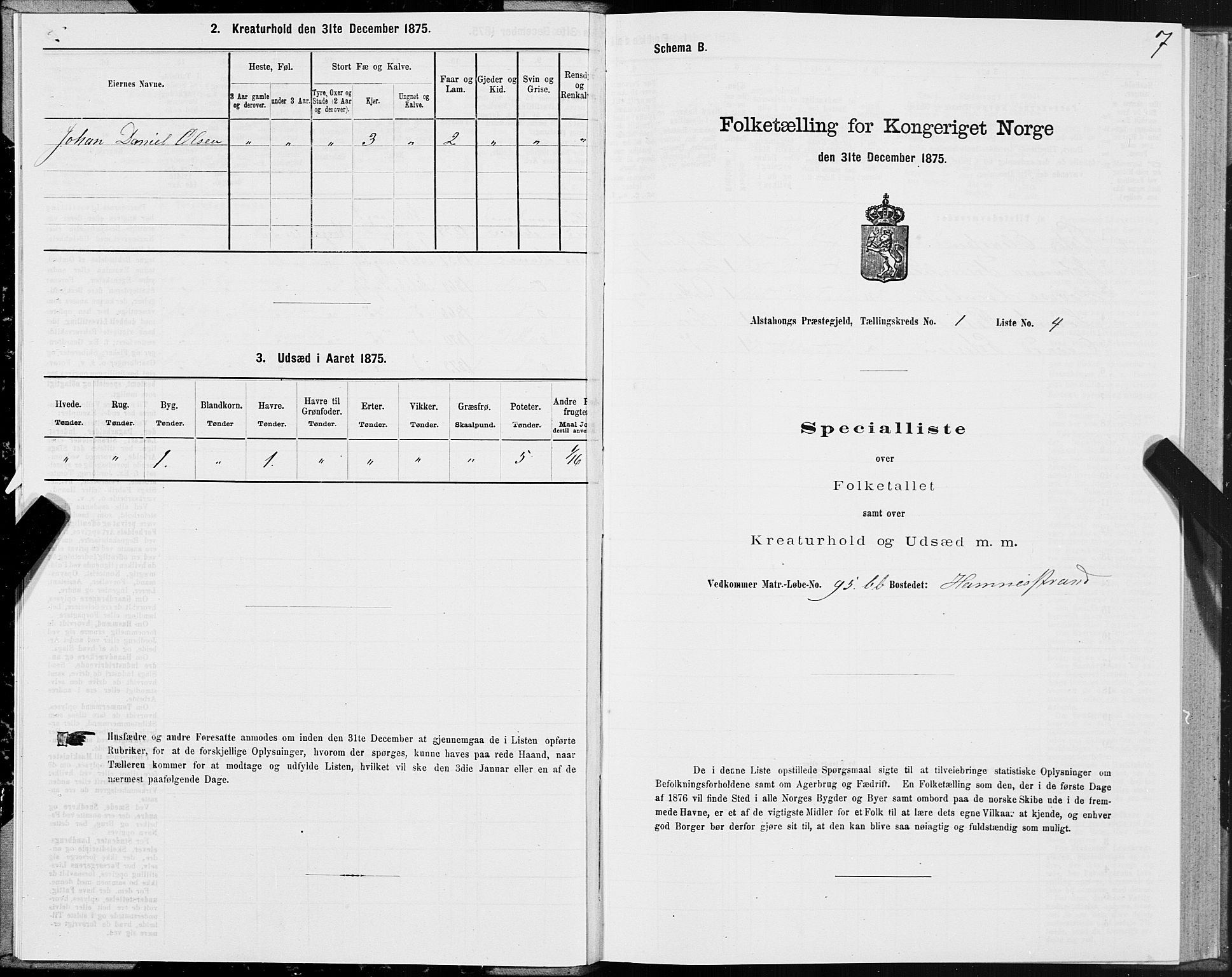 SAT, Folketelling 1875 for 1820P Alstahaug prestegjeld, 1875, s. 1007