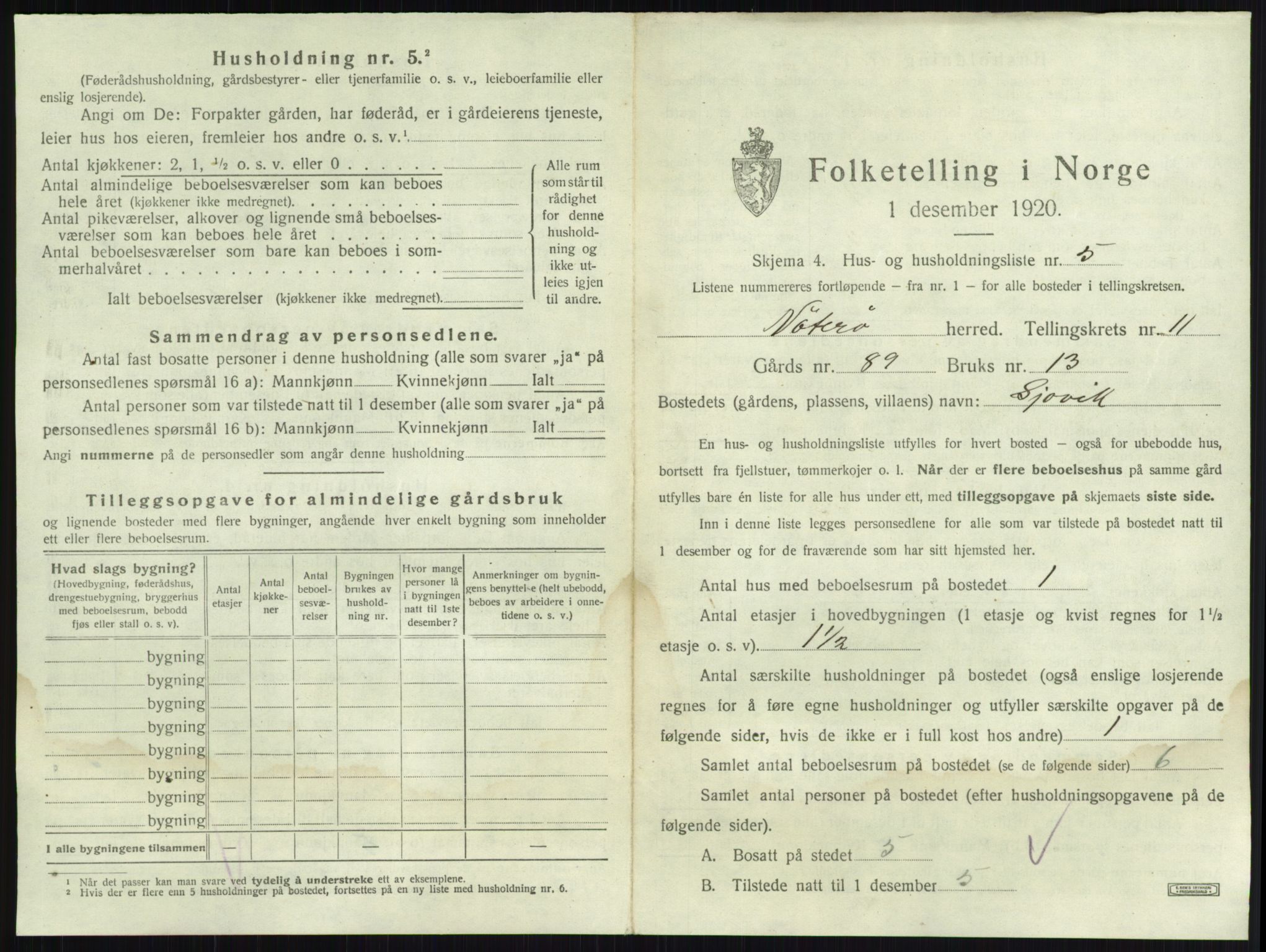 SAKO, Folketelling 1920 for 0722 Nøtterøy herred, 1920, s. 2218