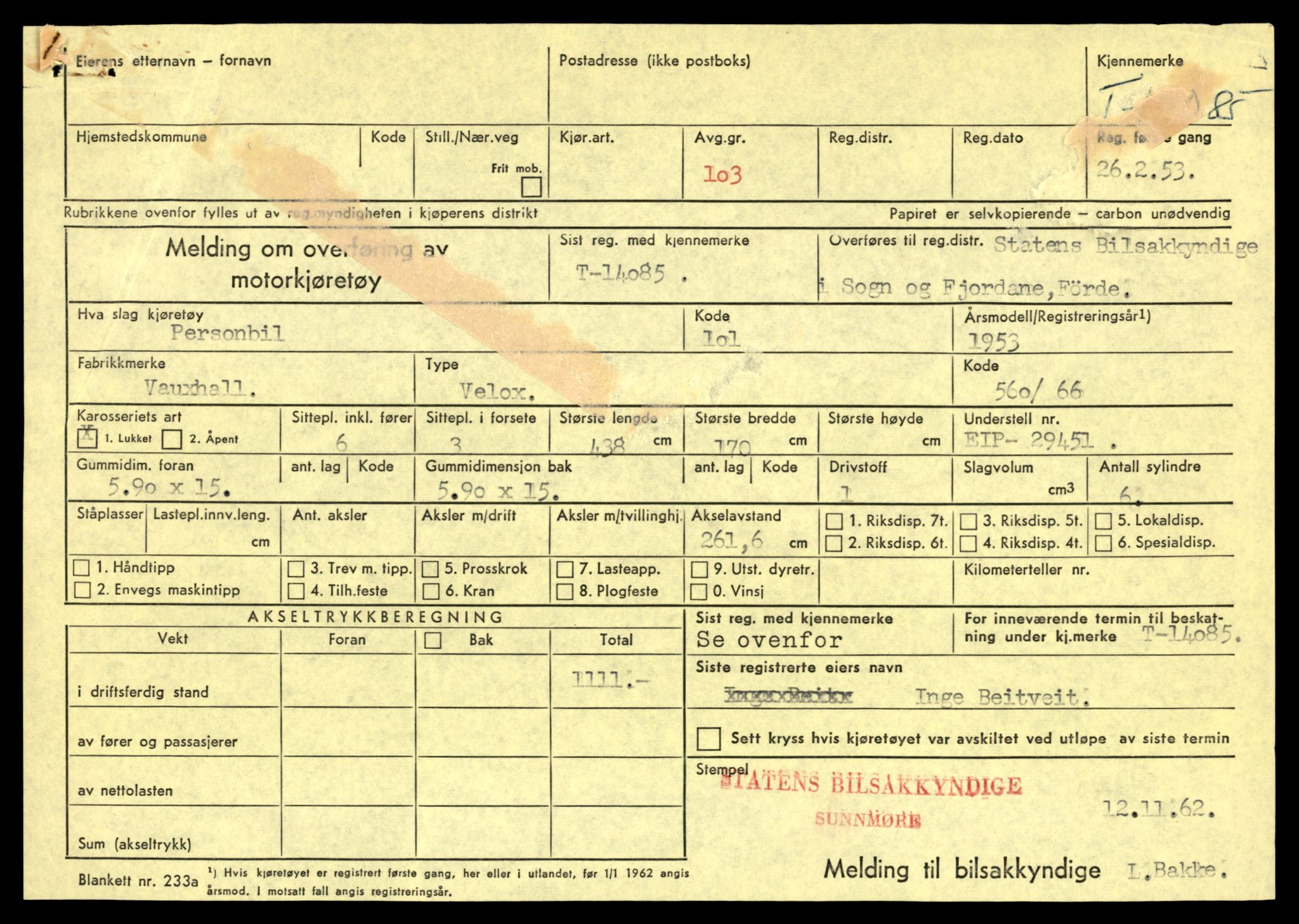Møre og Romsdal vegkontor - Ålesund trafikkstasjon, AV/SAT-A-4099/F/Fe/L0043: Registreringskort for kjøretøy T 14080 - T 14204, 1927-1998, s. 119