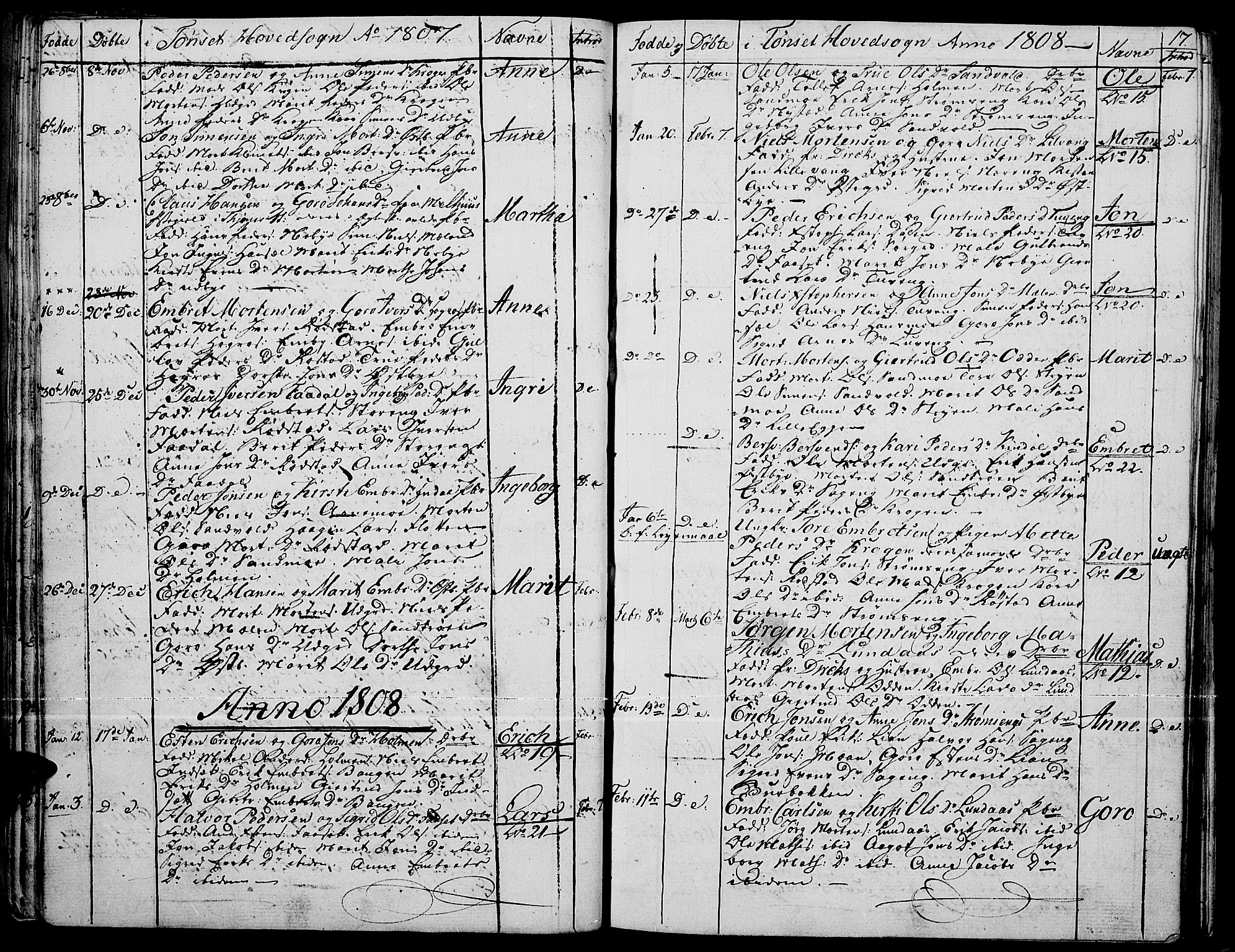 Tynset prestekontor, AV/SAH-PREST-058/H/Ha/Haa/L0015: Ministerialbok nr. 15, 1801-1814, s. 17