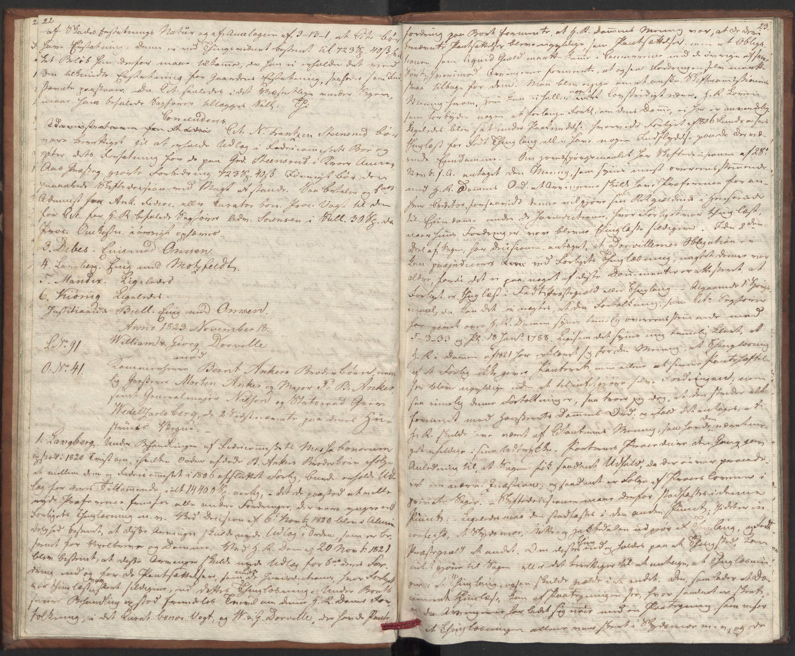 Høyesterett, AV/RA-S-1002/E/Eb/Eba/L0009/0002: Voteringsprotokoller / Voteringsprotokoll, 1823, s. 22-23
