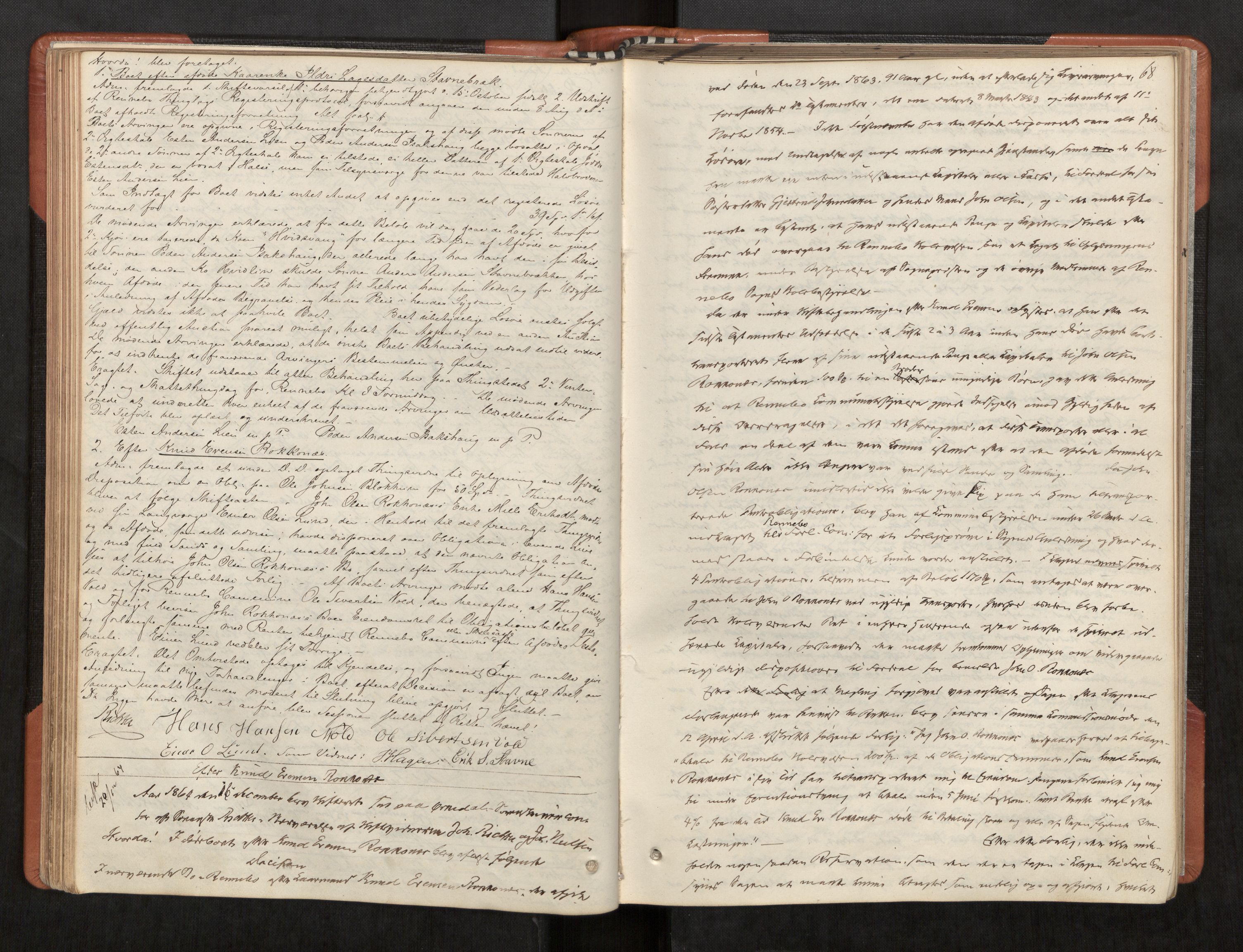 Orkdal sorenskriveri, AV/SAT-A-4169/1/3/3B/L0005: Skiftebehandlingsprotokoll, 1860-1876, s. 68