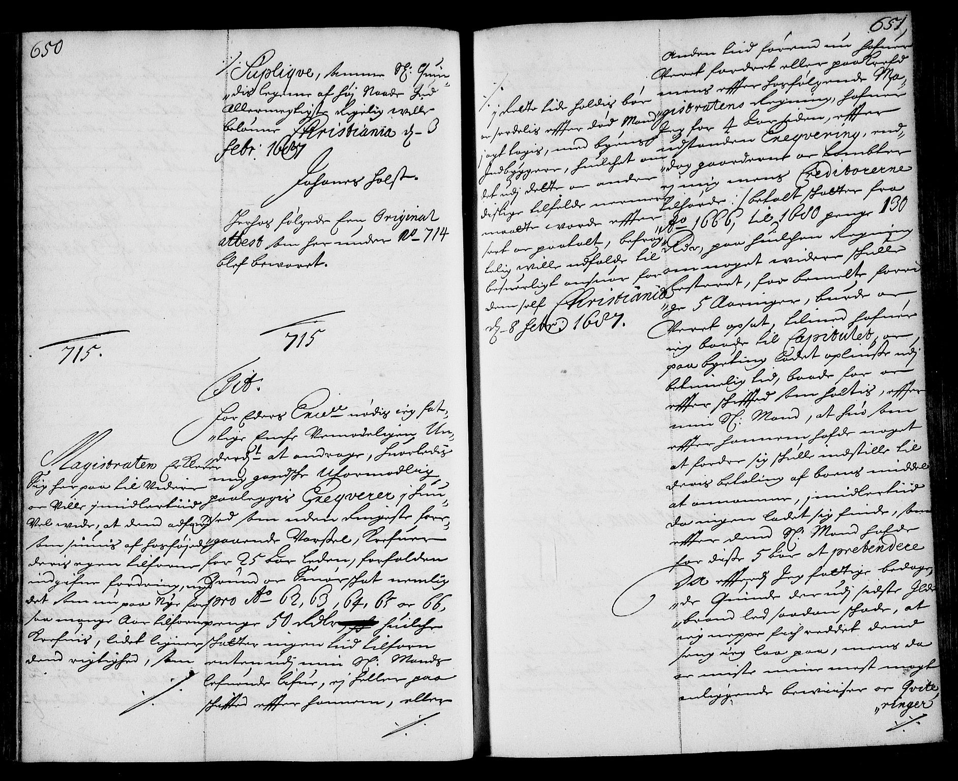 Stattholderembetet 1572-1771, AV/RA-EA-2870/Ae/L0003: Supplikasjons- og resolusjonsprotokoll, 1686-1687, s. 650-651